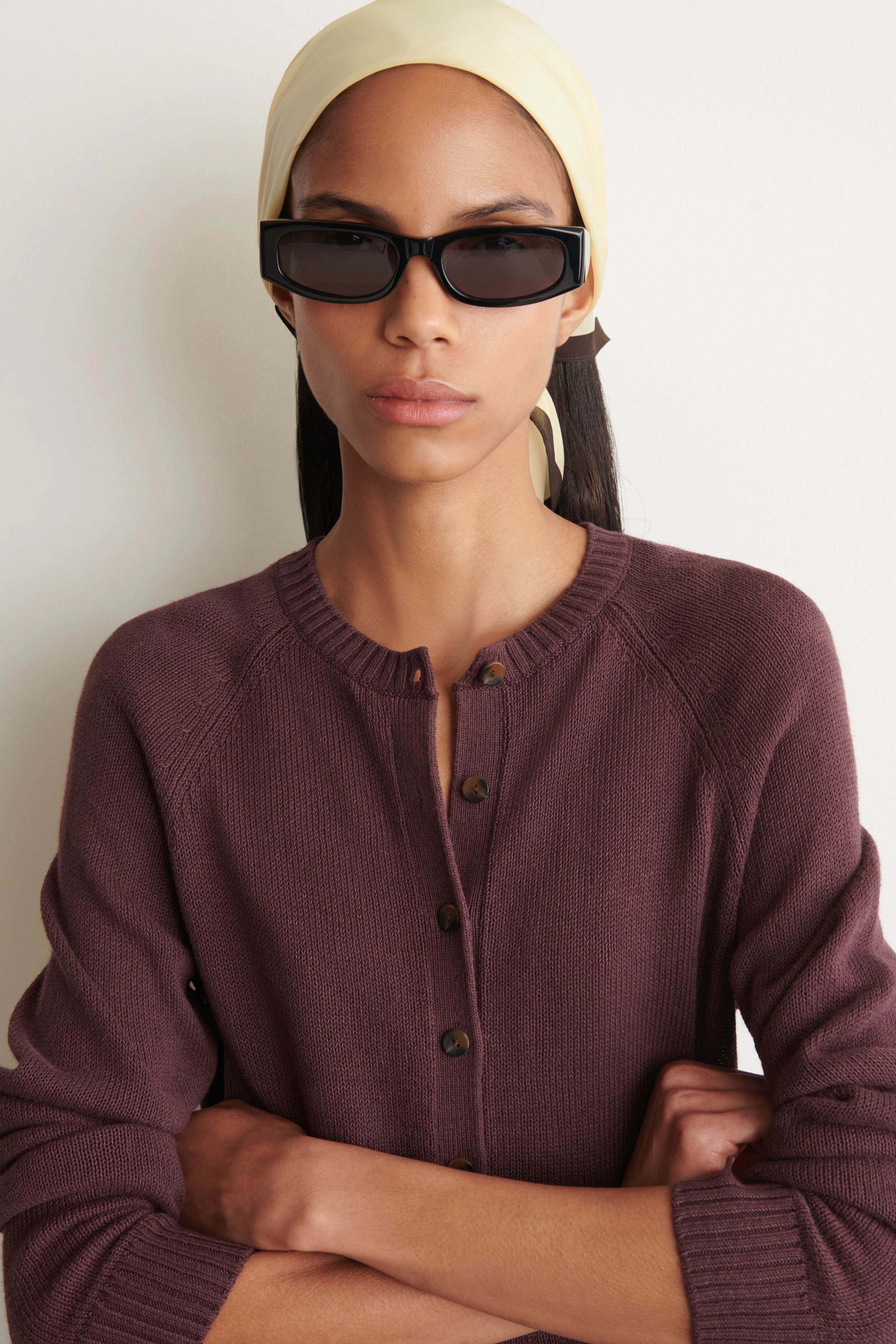 KNITTED LINEN CARDIGAN - 5