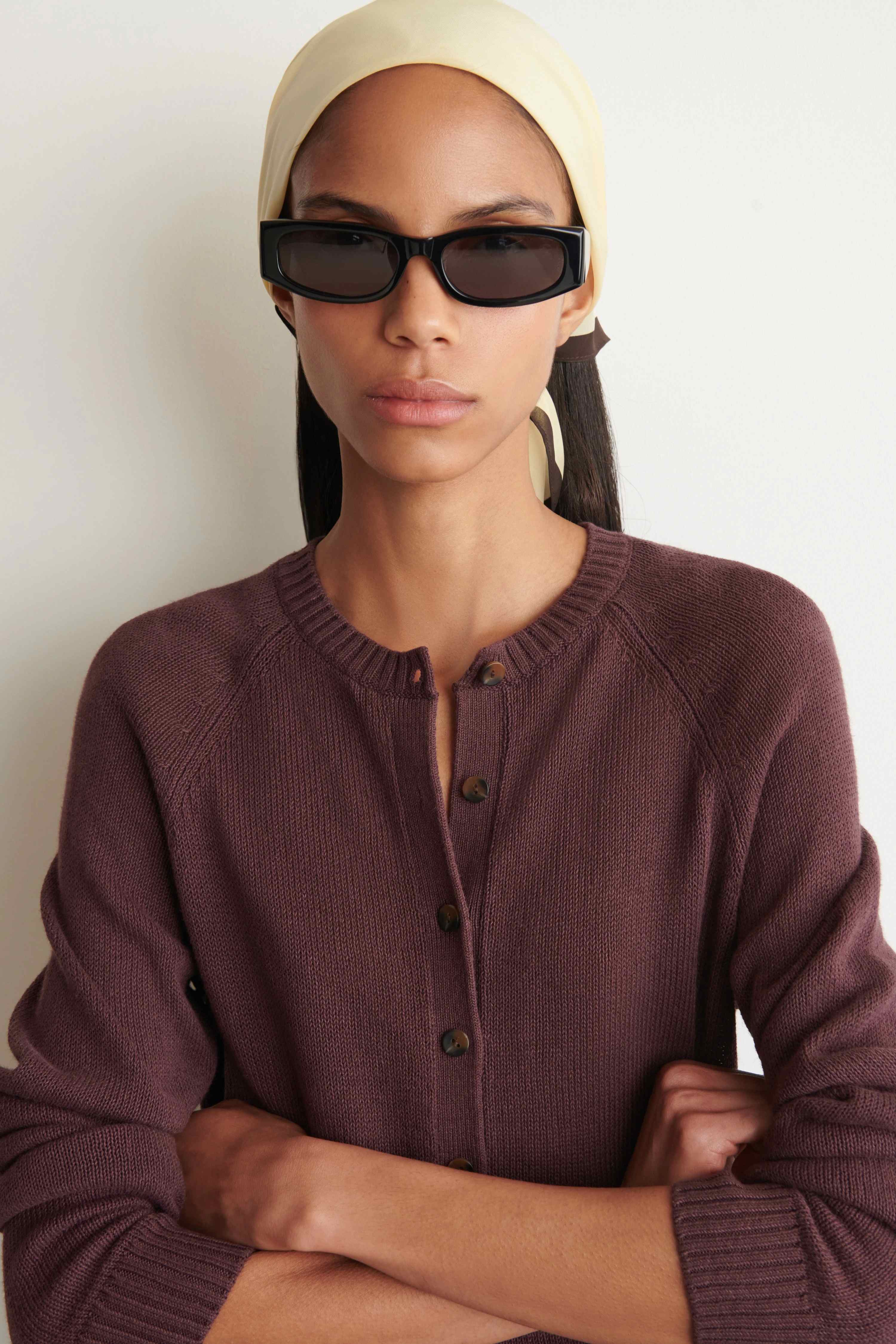 KNITTED LINEN CARDIGAN - 5