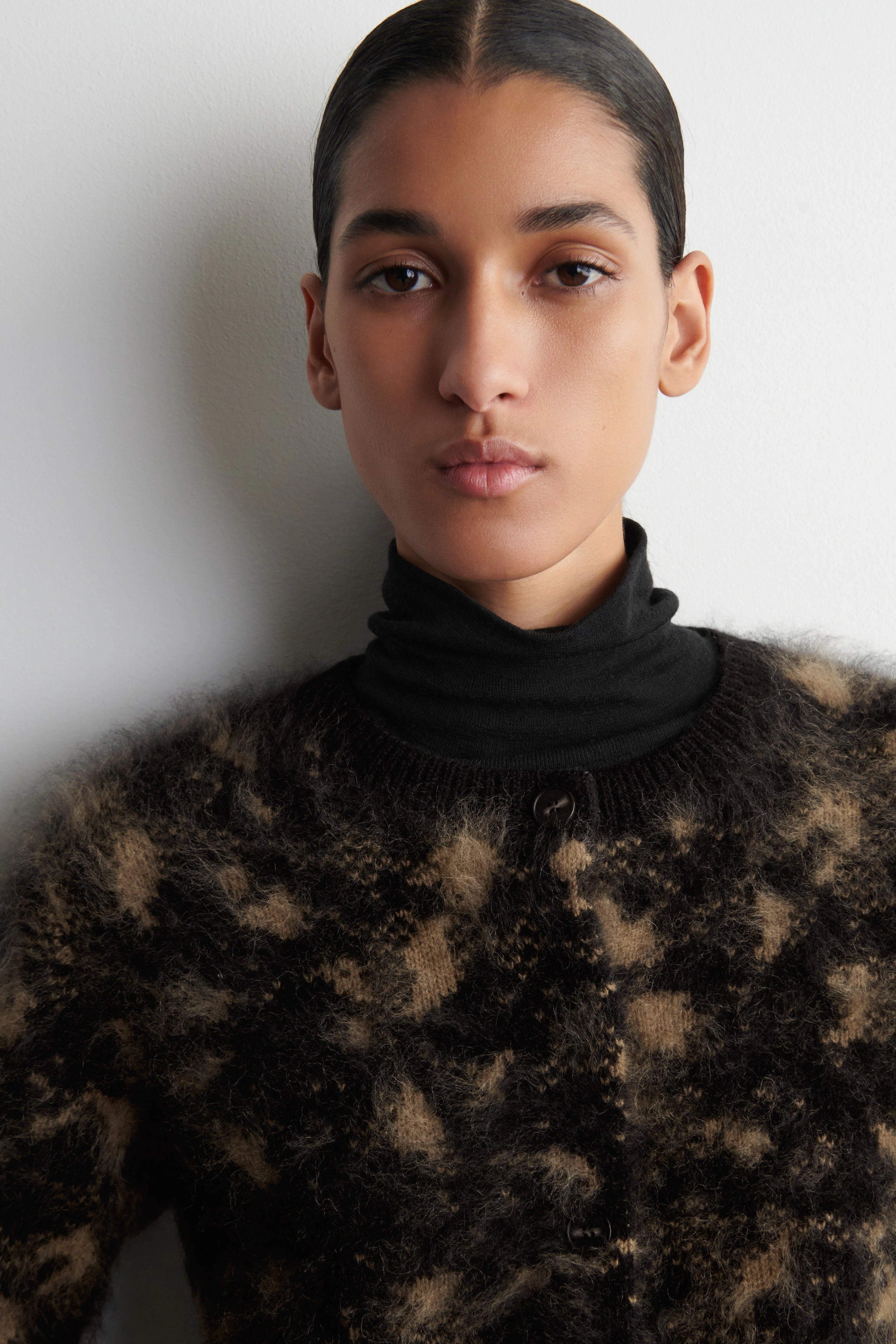 ANIMAL-JACQUARD MERINO WOOL CARDIGAN - 5