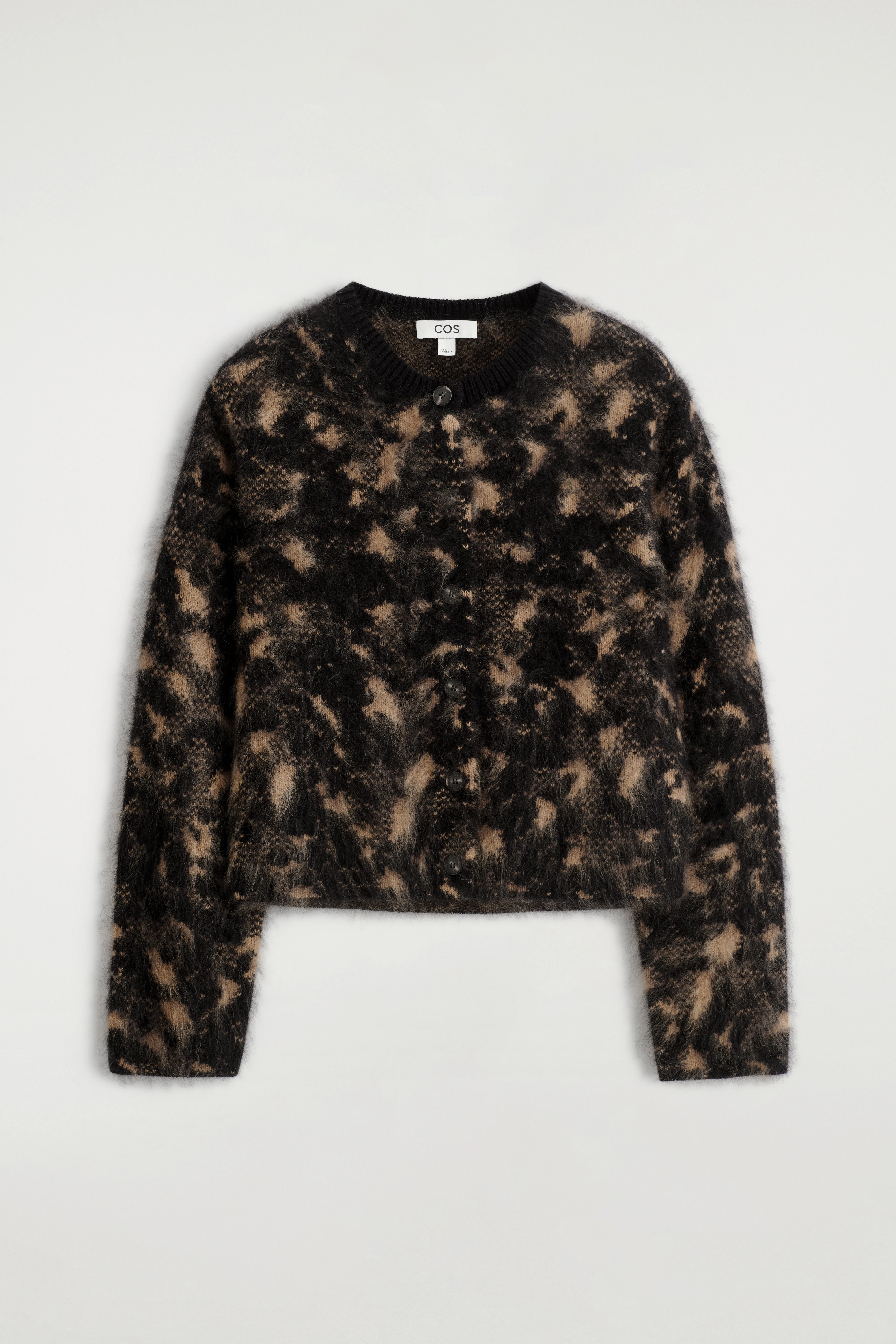 ANIMAL-JACQUARD MERINO WOOL CARDIGAN - 6
