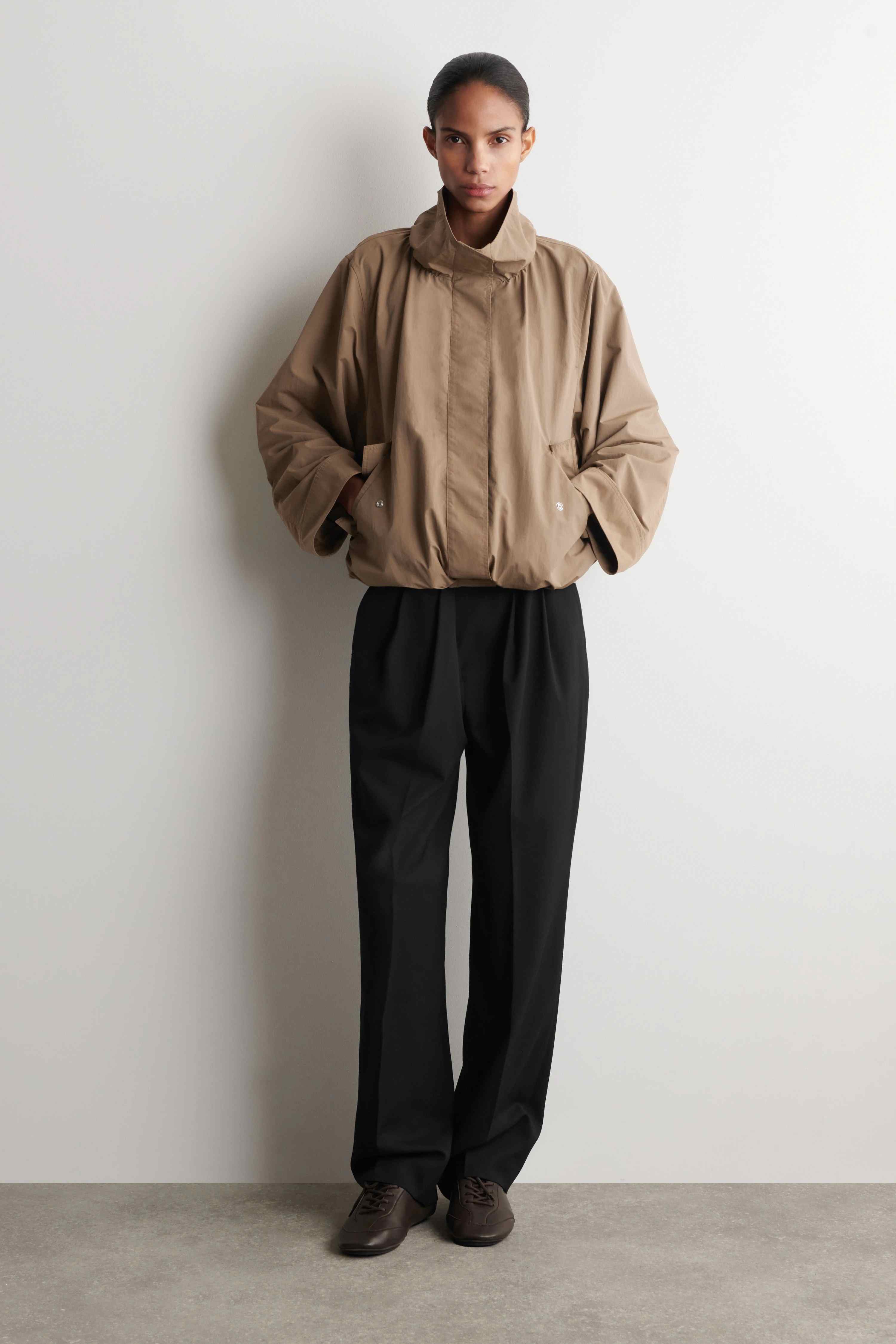 NYLON FUNNEL-NECK JACKET - 1