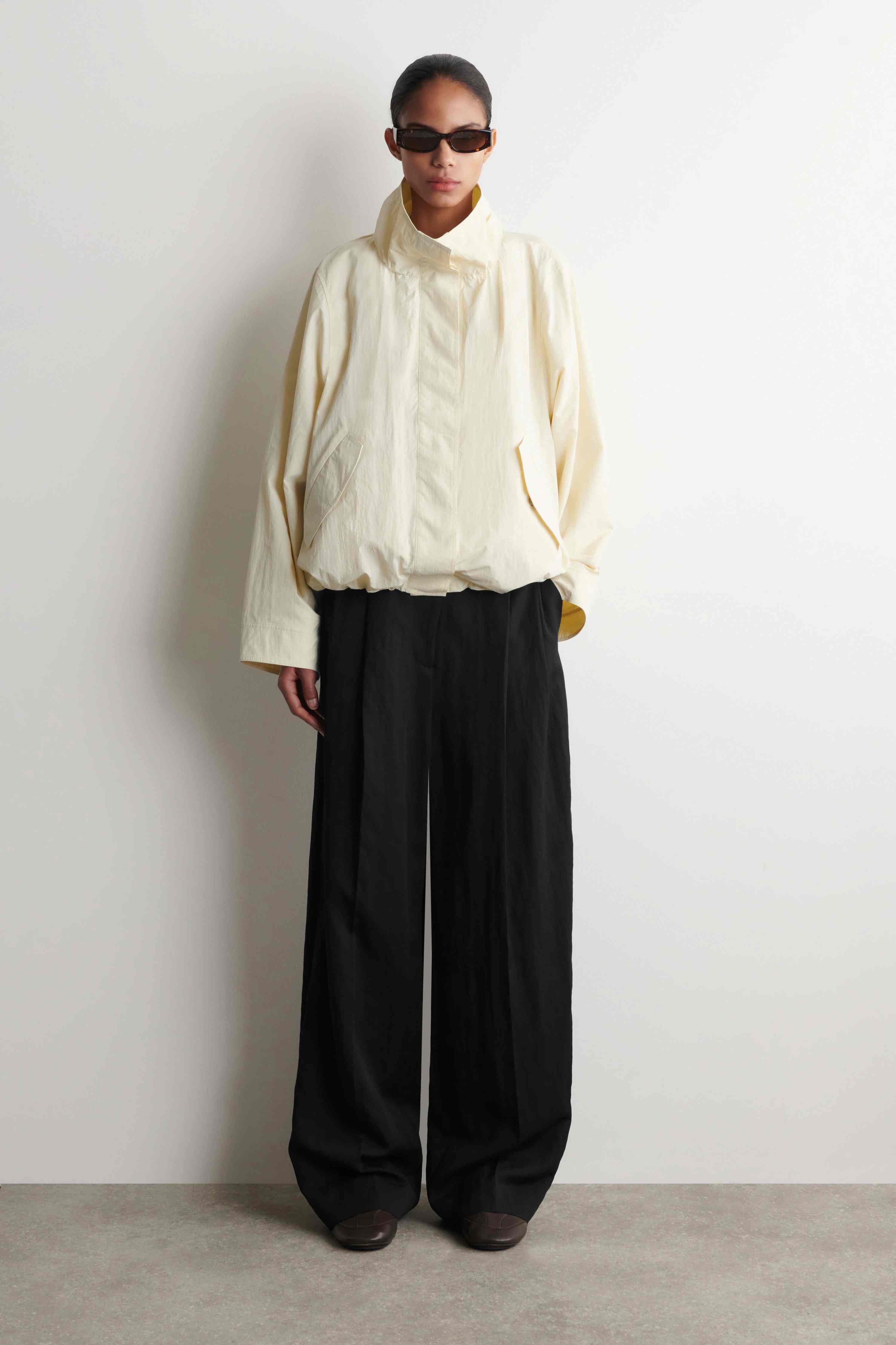NYLON FUNNEL-NECK JACKET - 1