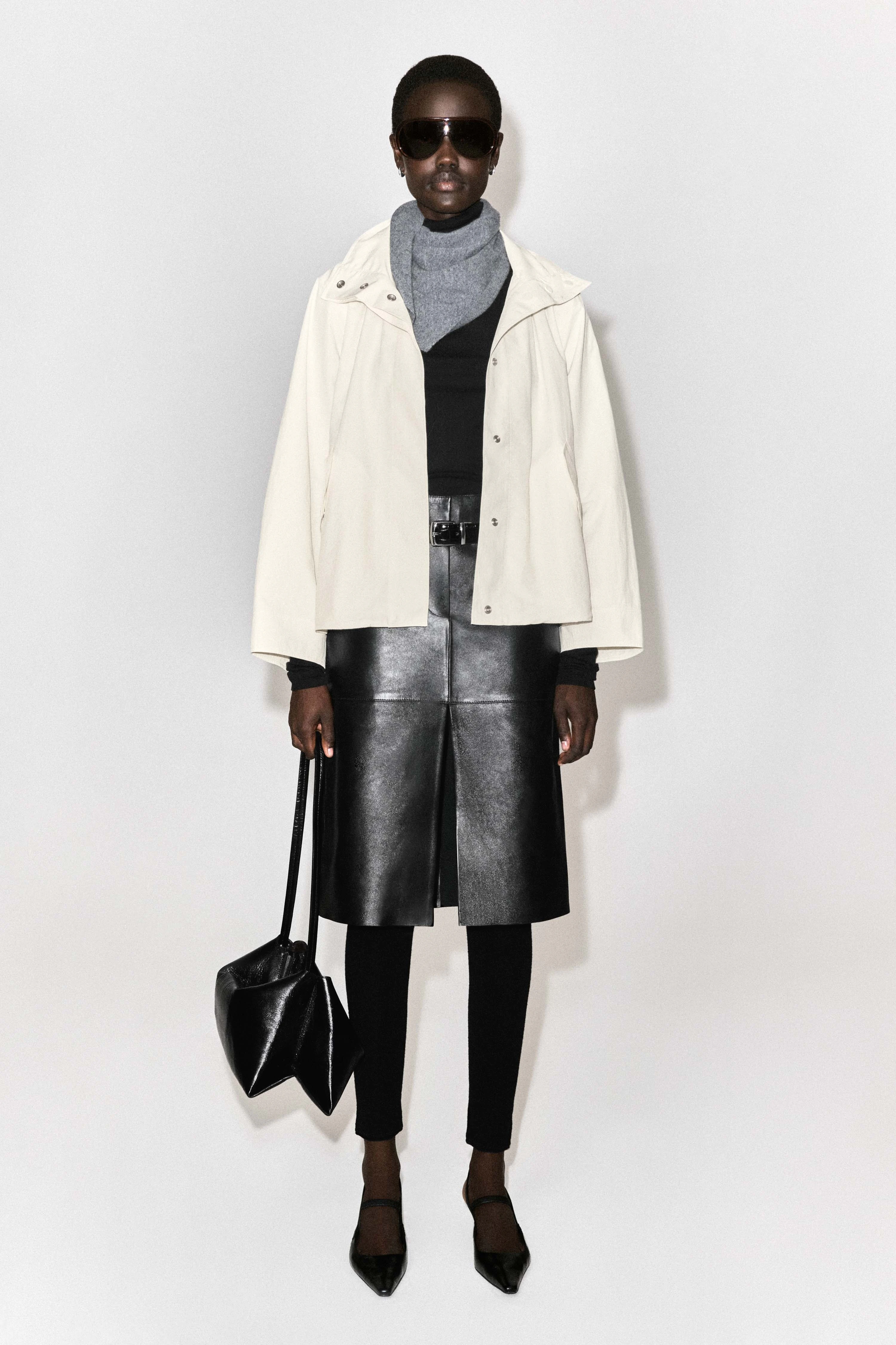 NYLON FUNNEL-NECK JACKET