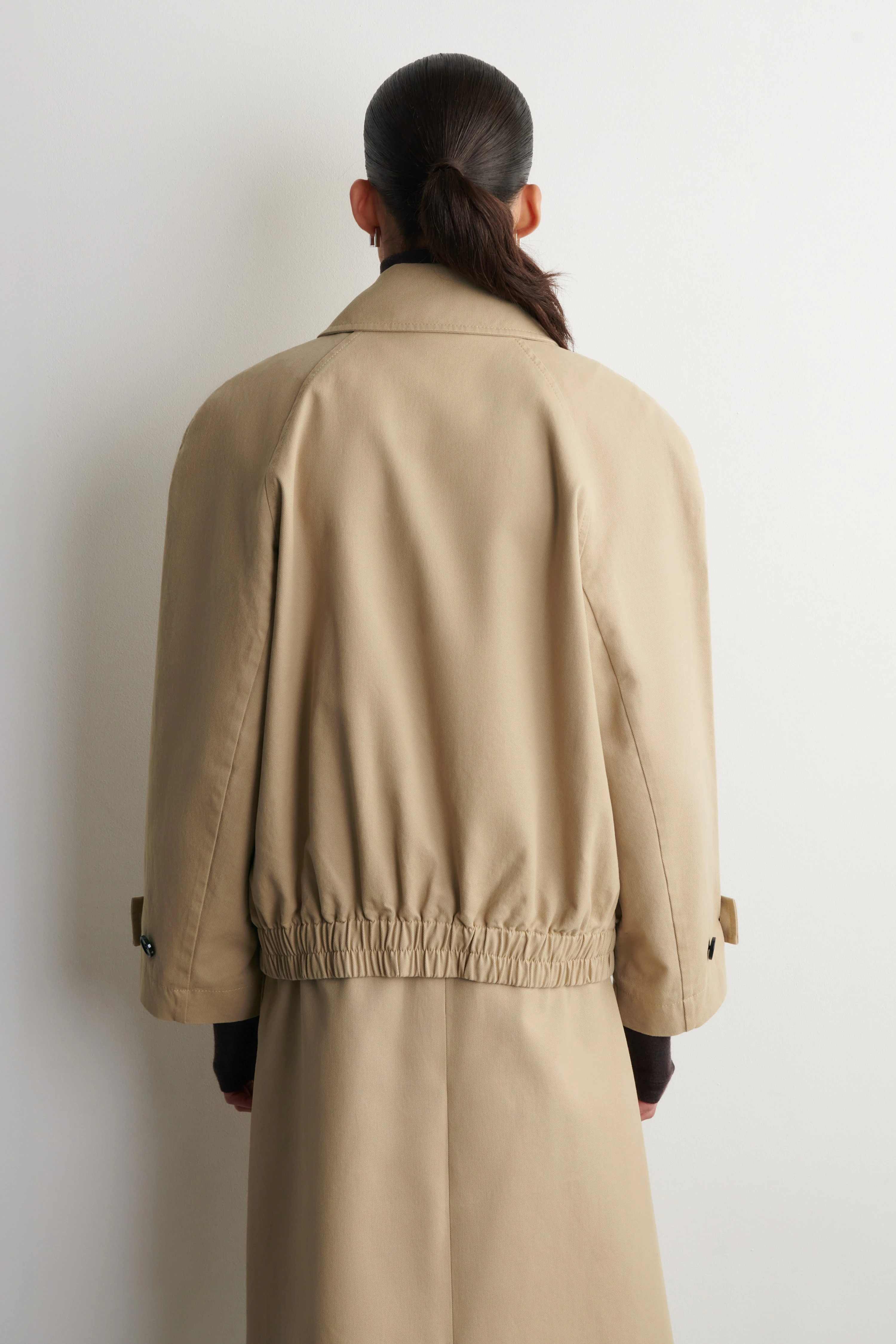 ROUNDED COTTON BLOUSON JACKET - 2