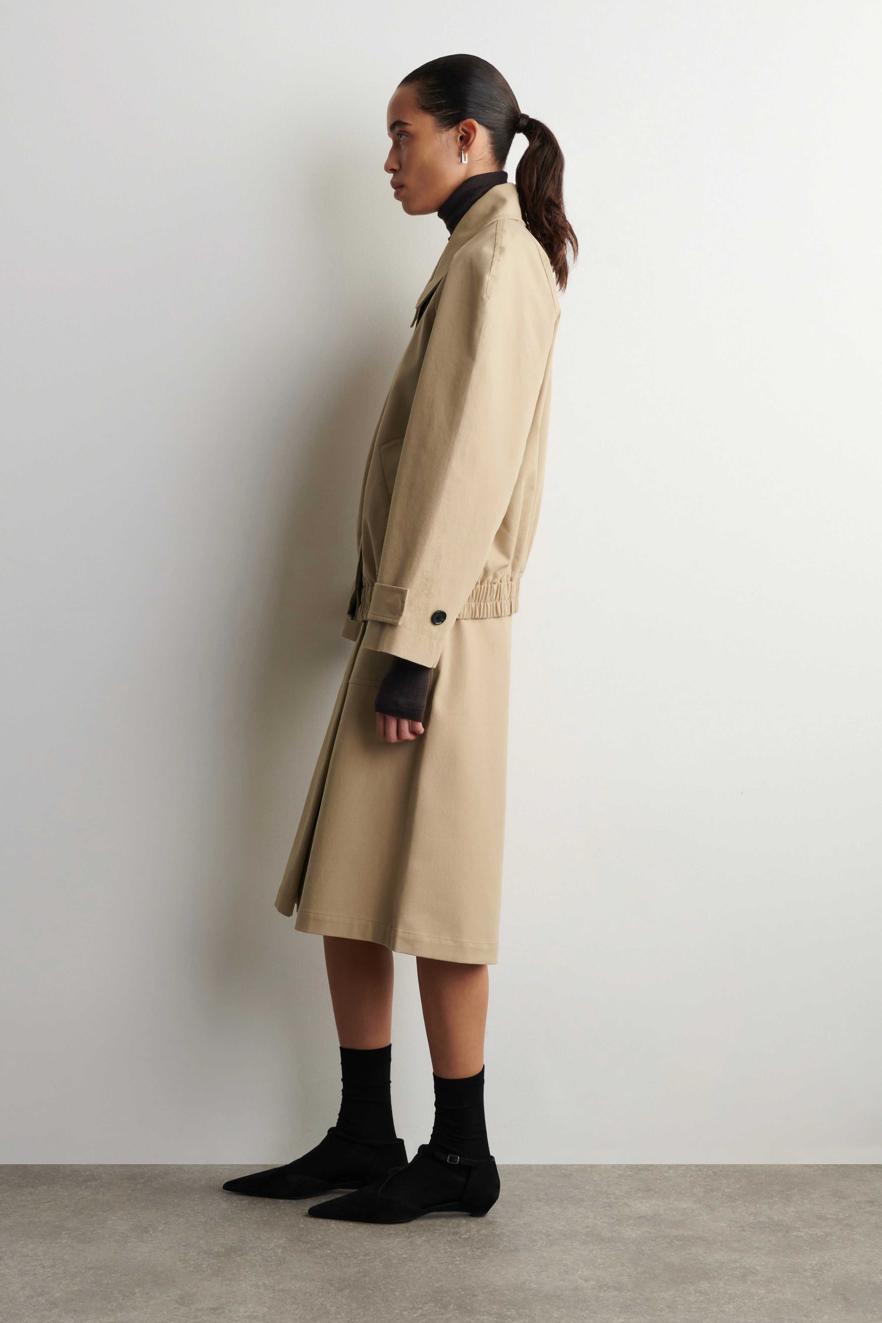 ROUNDED COTTON BLOUSON JACKET - 4