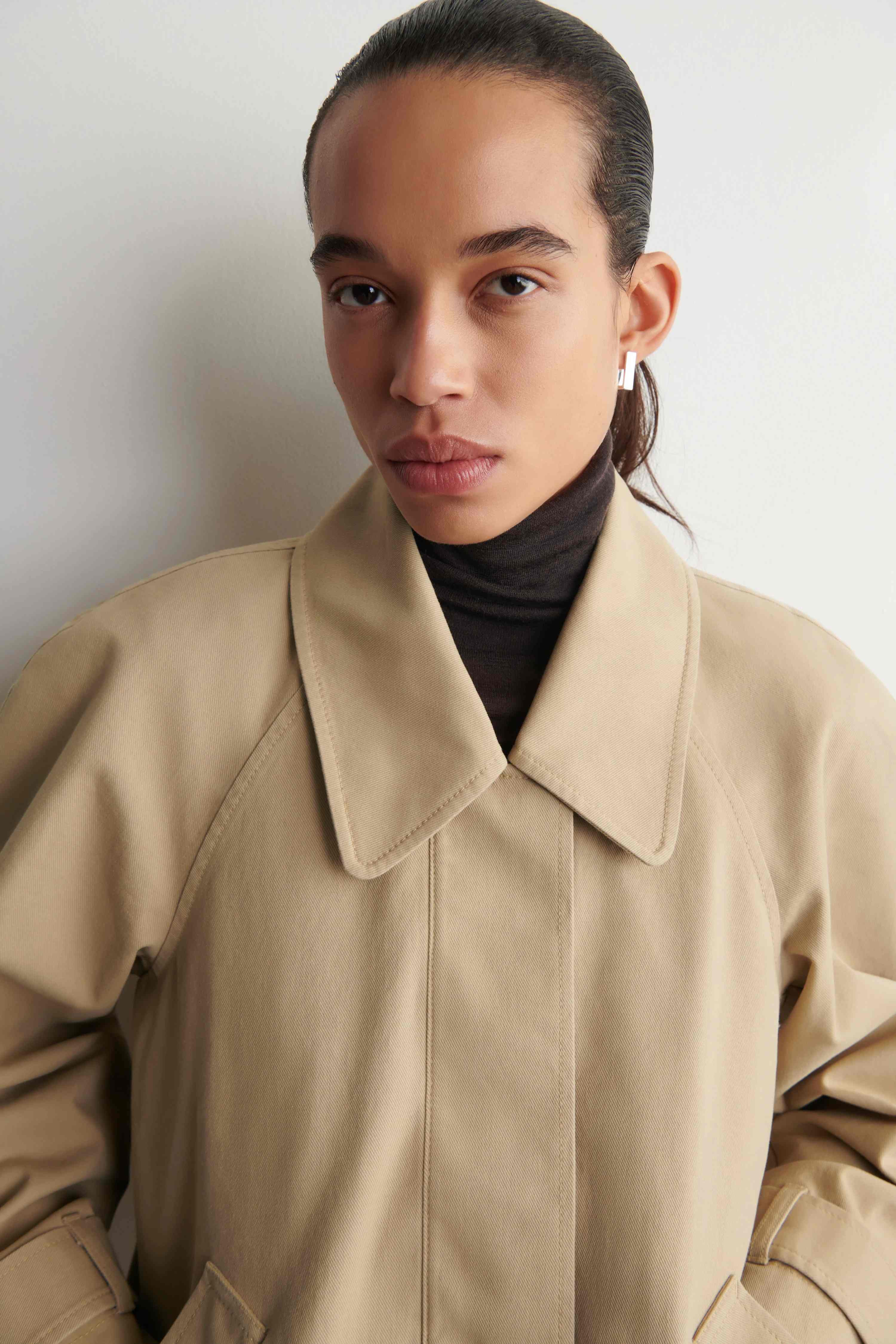 ROUNDED COTTON BLOUSON JACKET - 5