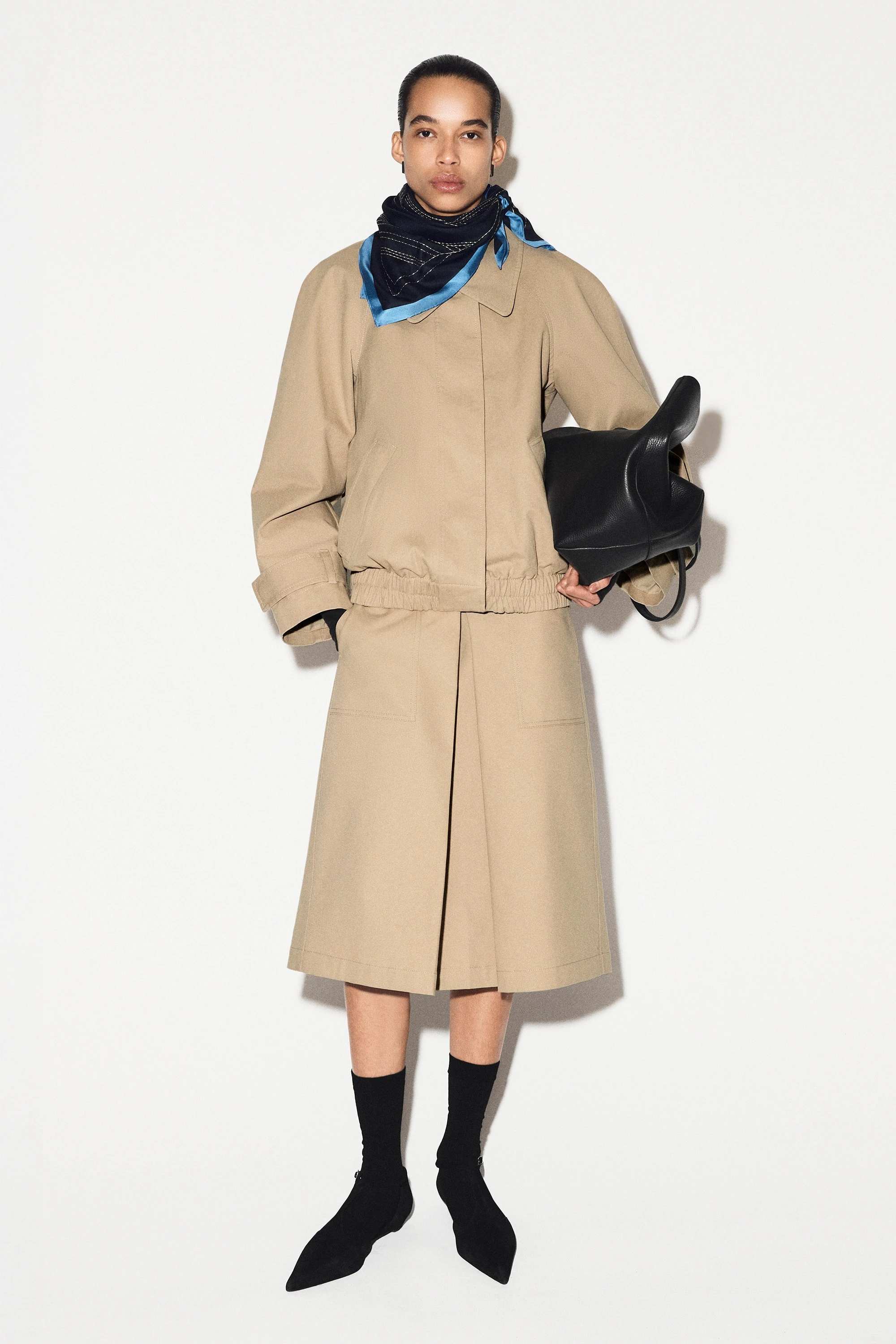 ROUNDED COTTON BLOUSON JACKET - 8