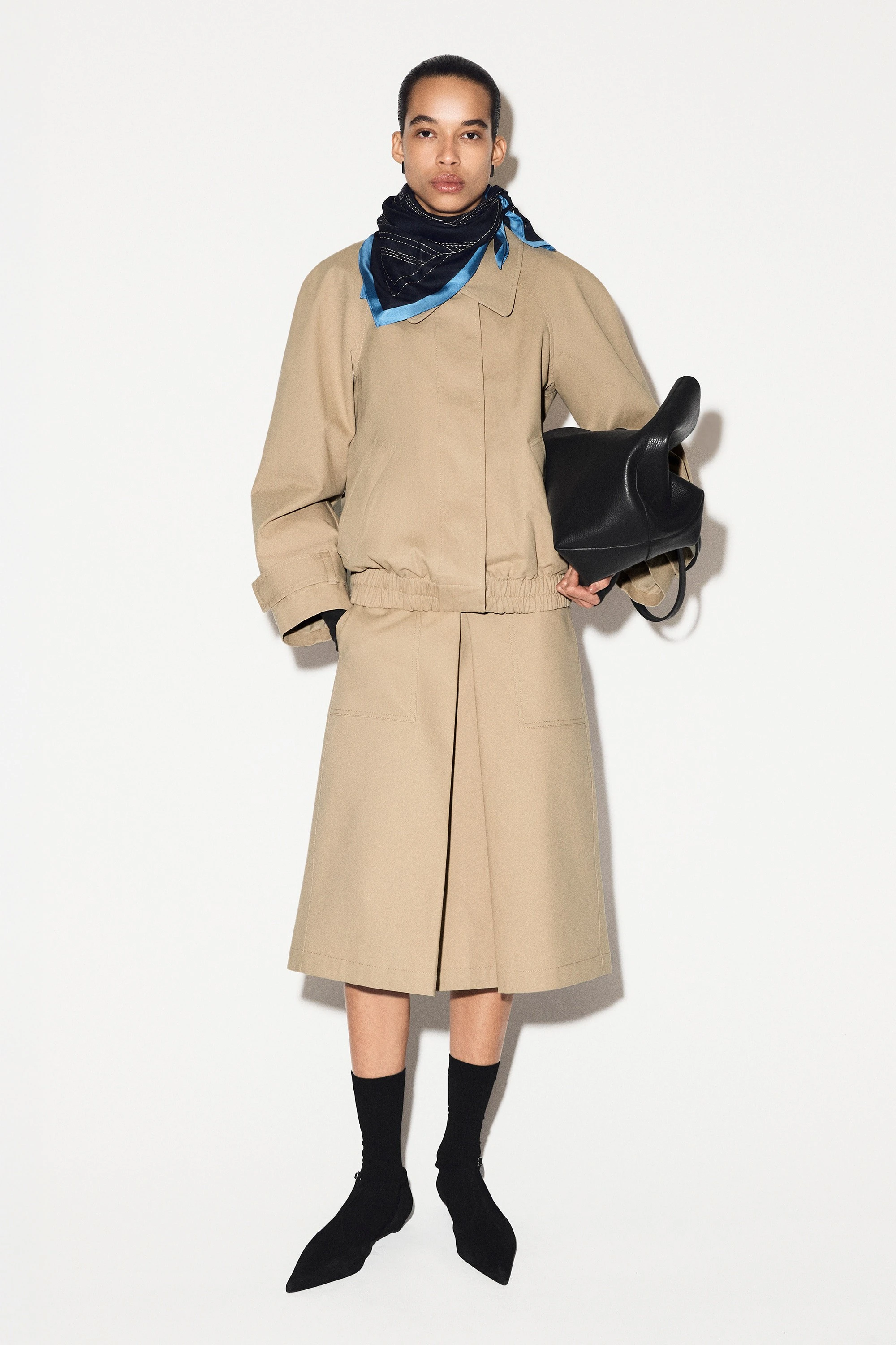 ROUNDED COTTON BLOUSON JACKET - 8