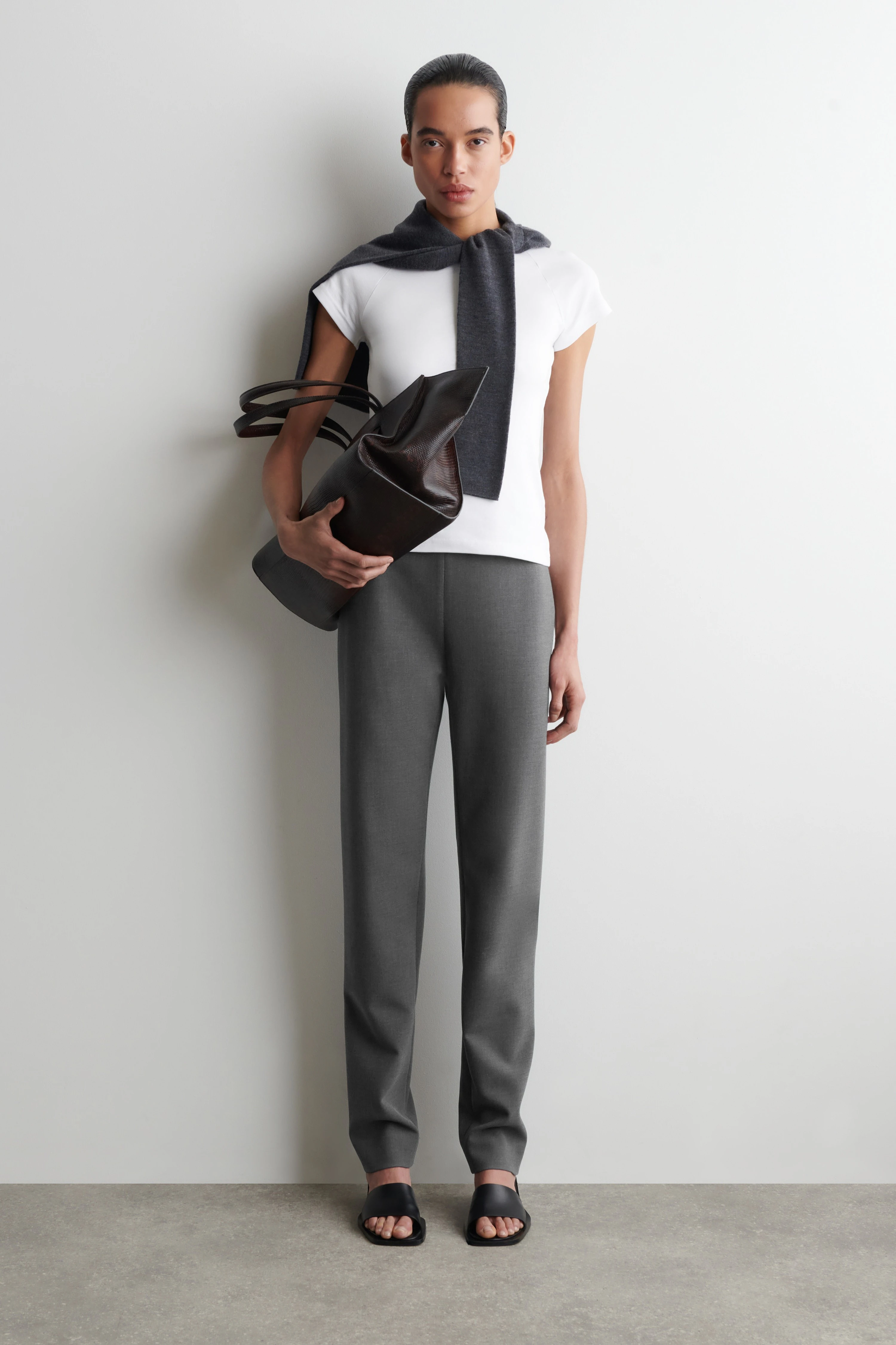 SLIM STRAIGHT-LEG TROUSERS - 1