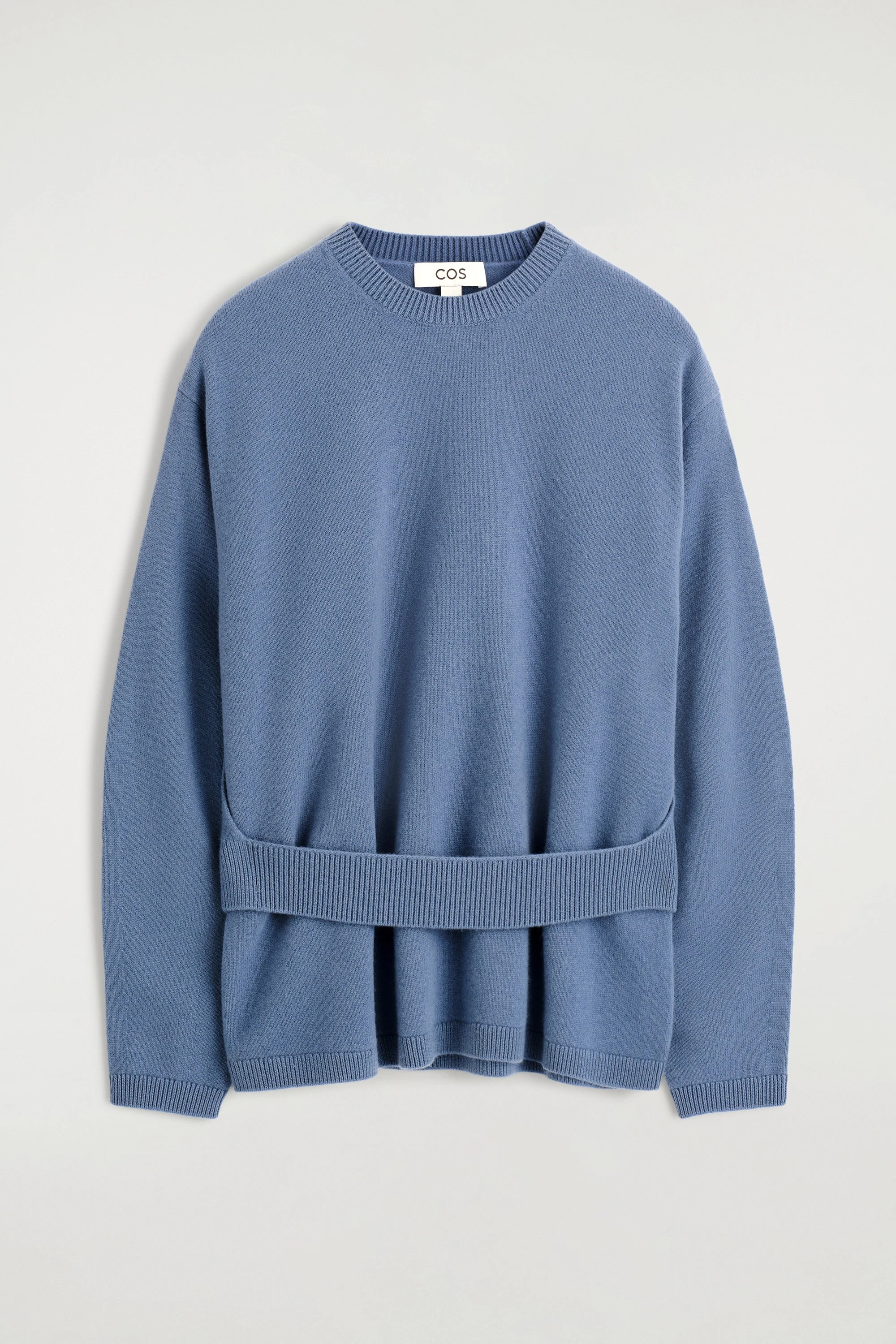 BELT-DETAIL MERINO WOOL JUMPER - 7