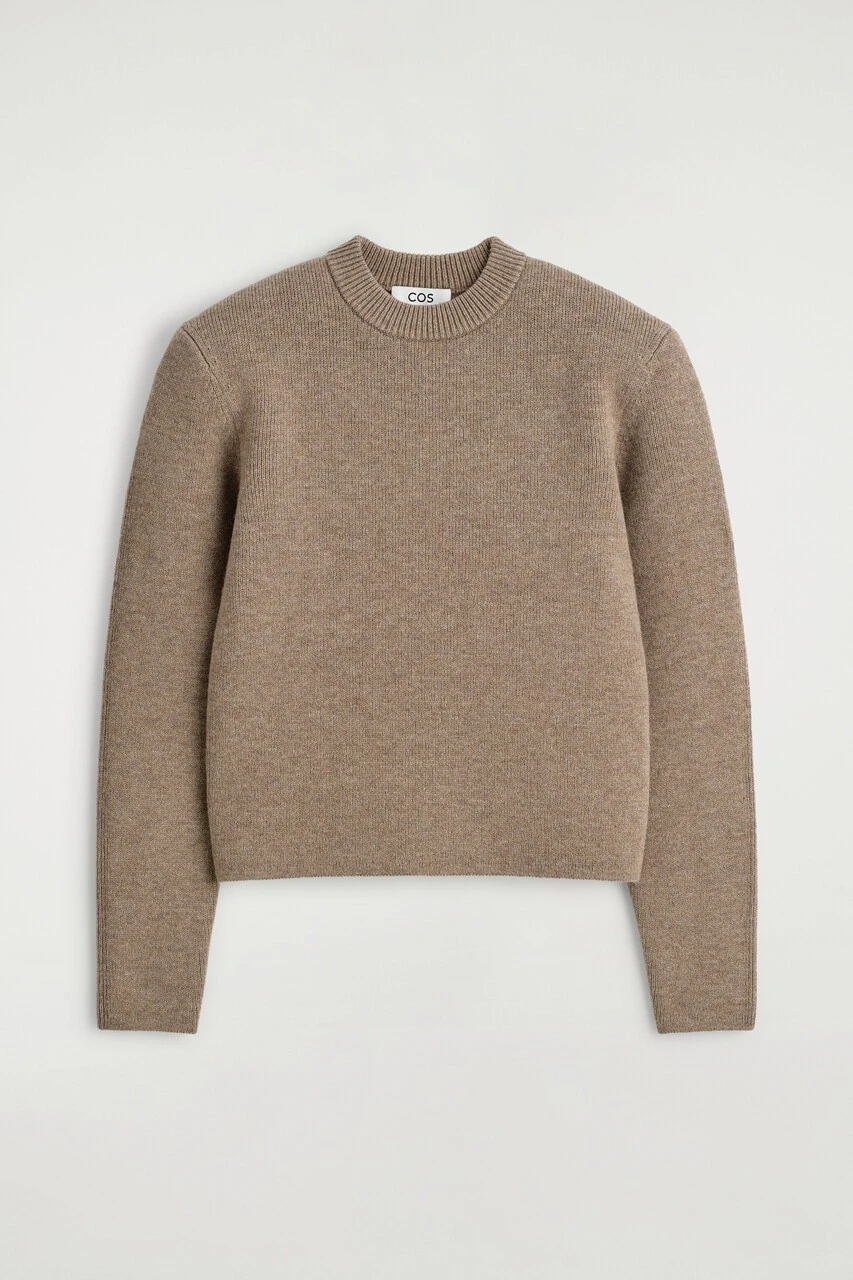 SCULPTED-SHOULDER MERINO WOOL JUMPER - 6