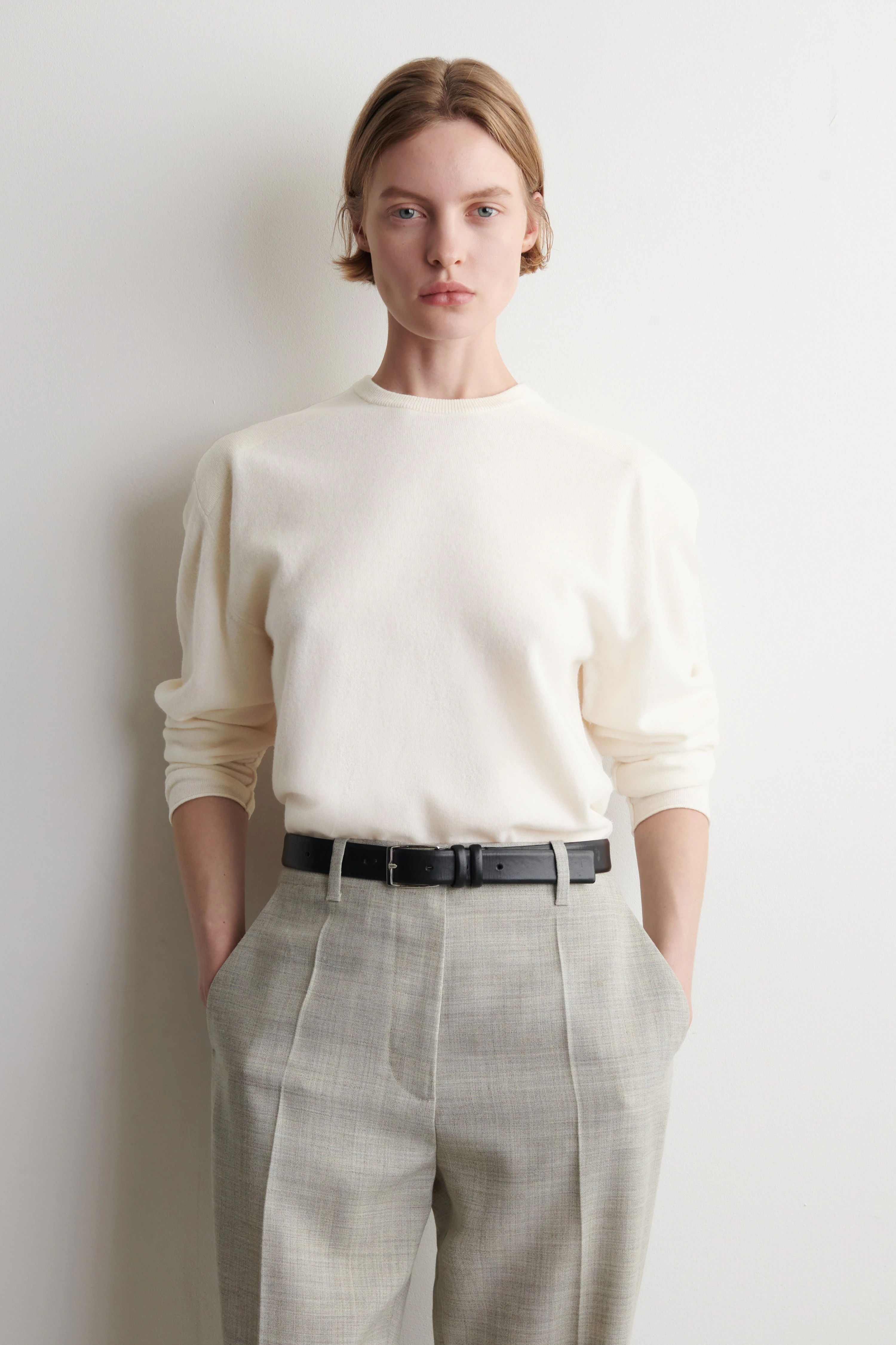 MERINO WOOL CREW-NECK JUMPER - 1