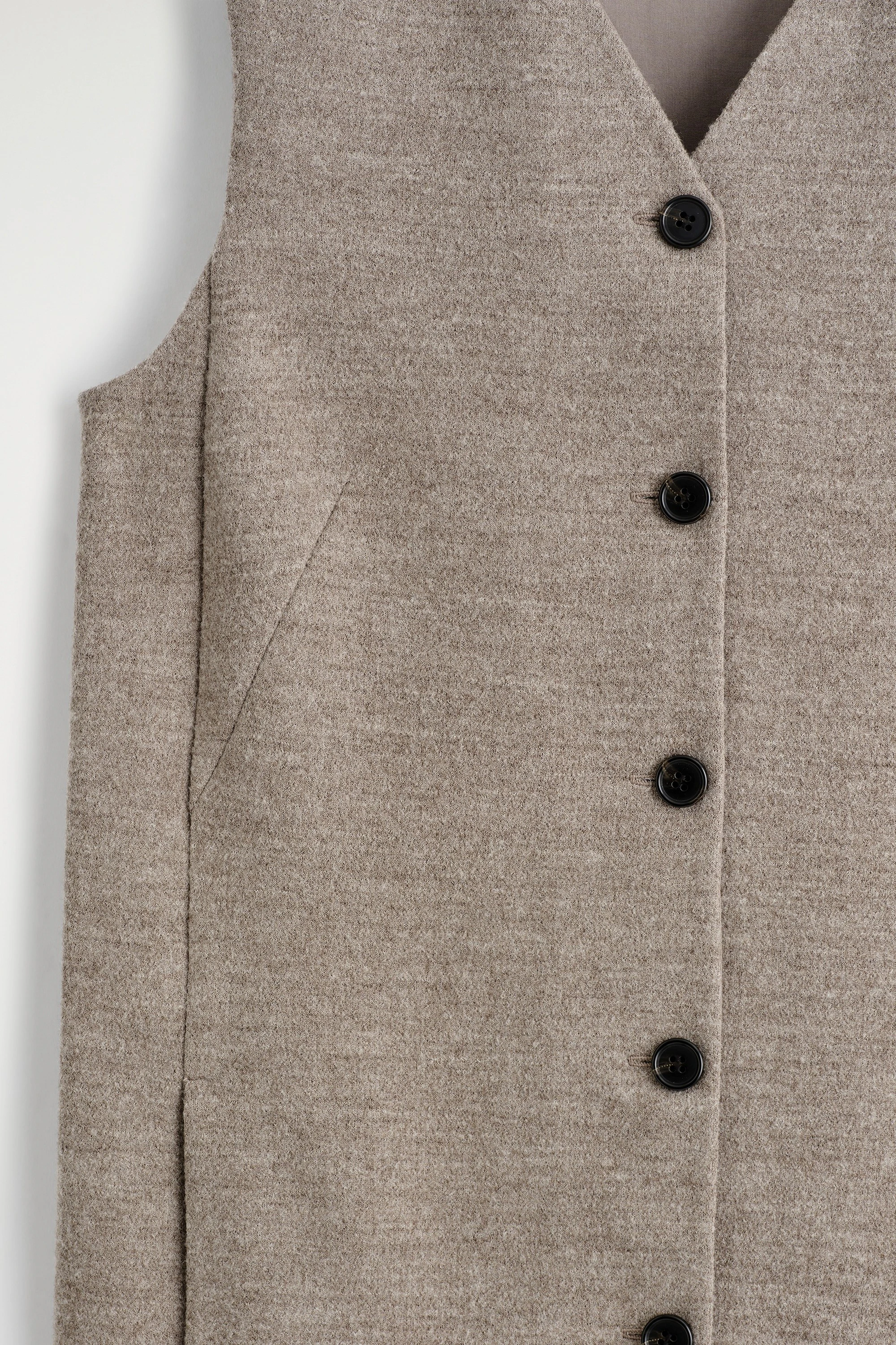 MERINO WOOL BUTTONED SHIFT MINI DRESS - 6