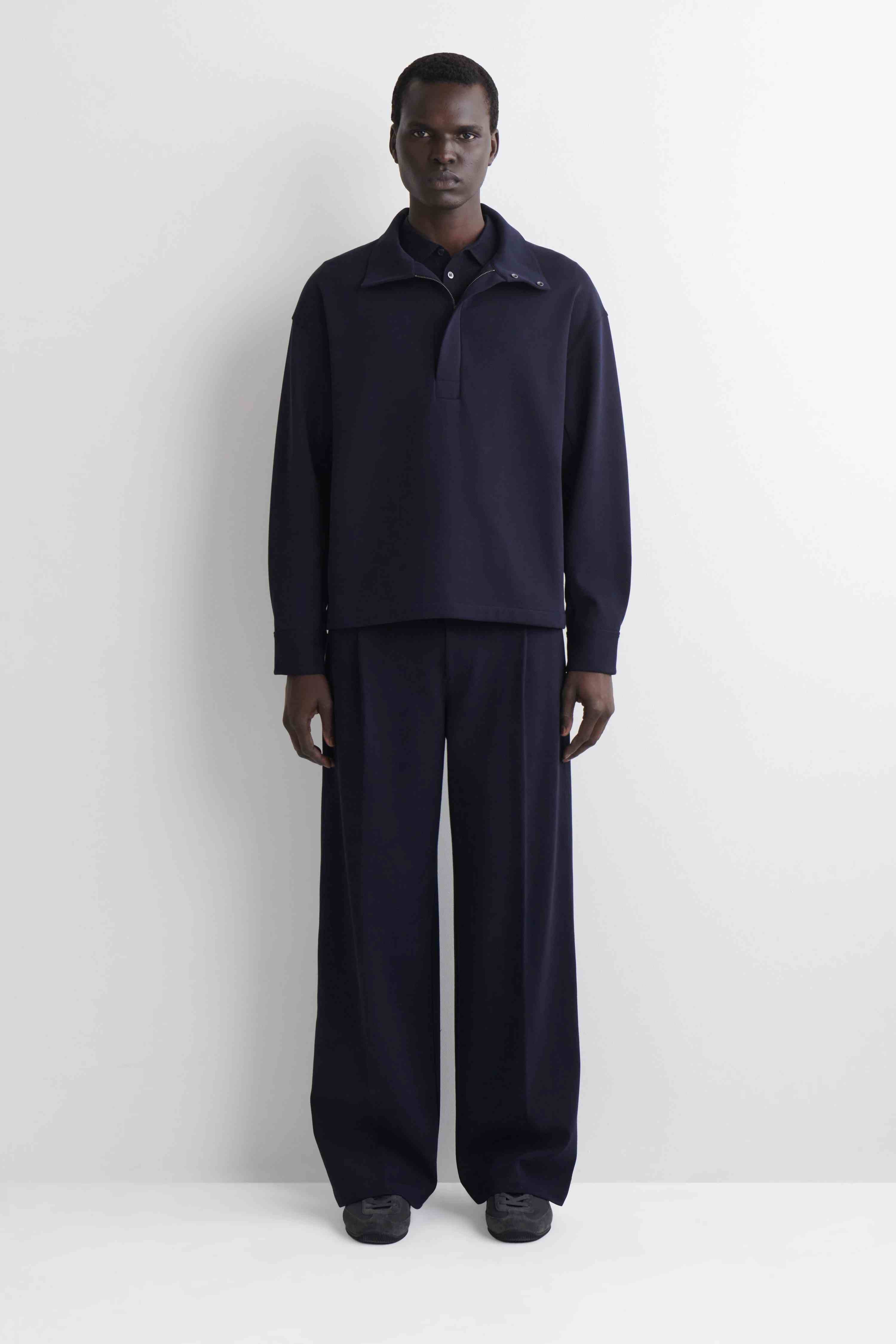 OVERSIZED WIDE-LEG JERSEY TROUSERS - 1