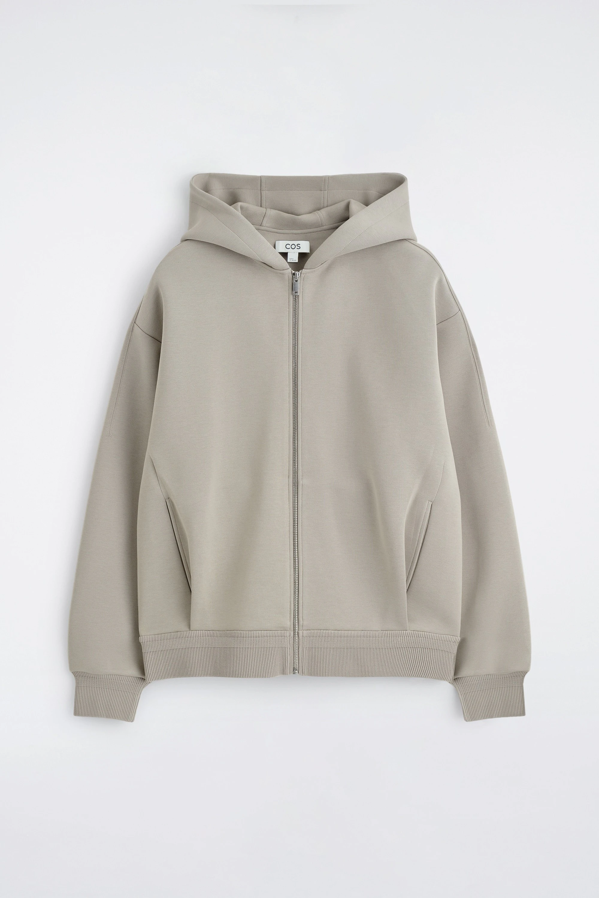COTTON-PIQUÉ ZIP-UP HOODIE - 7