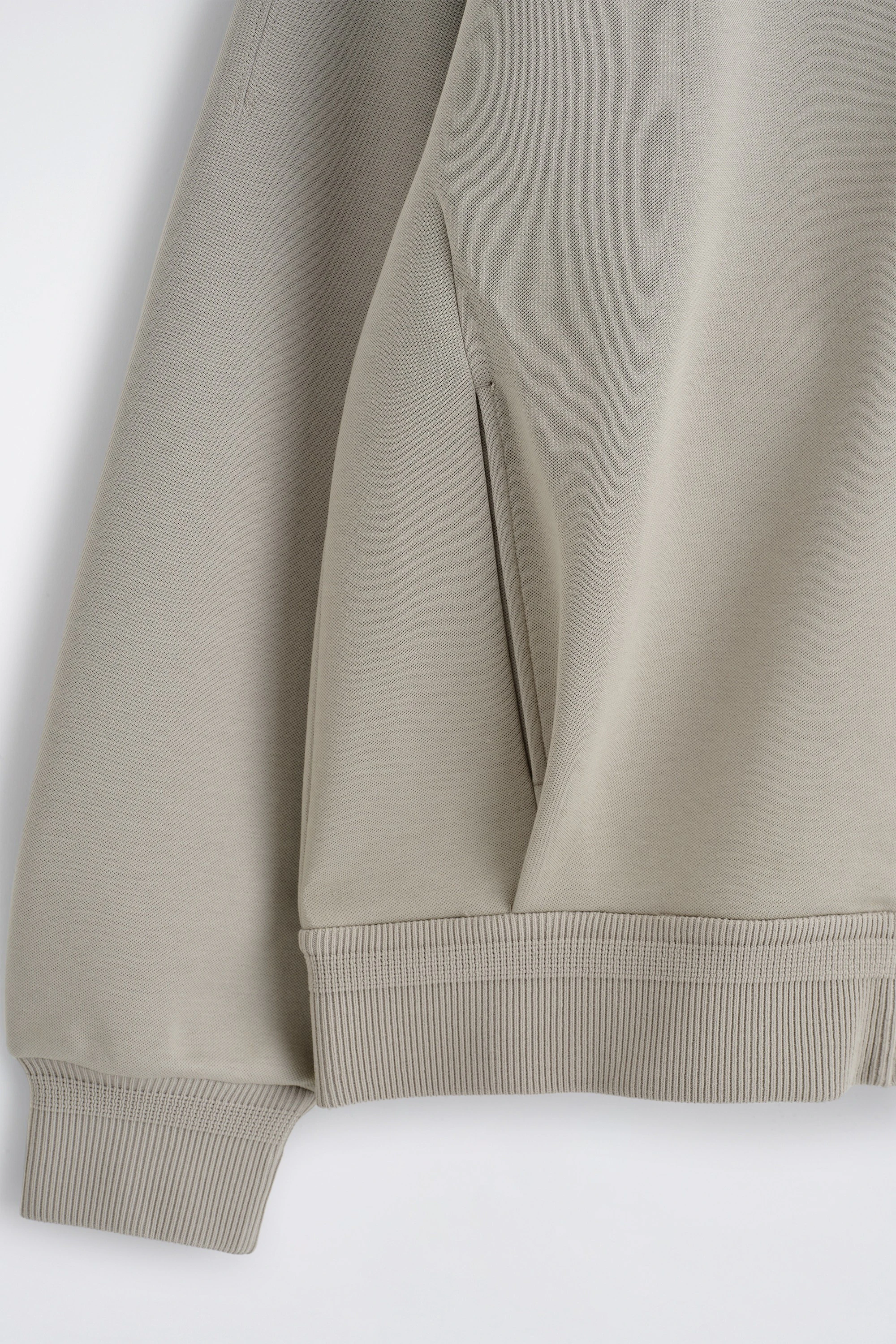 COTTON-PIQUÉ ZIP-UP HOODIE - 8