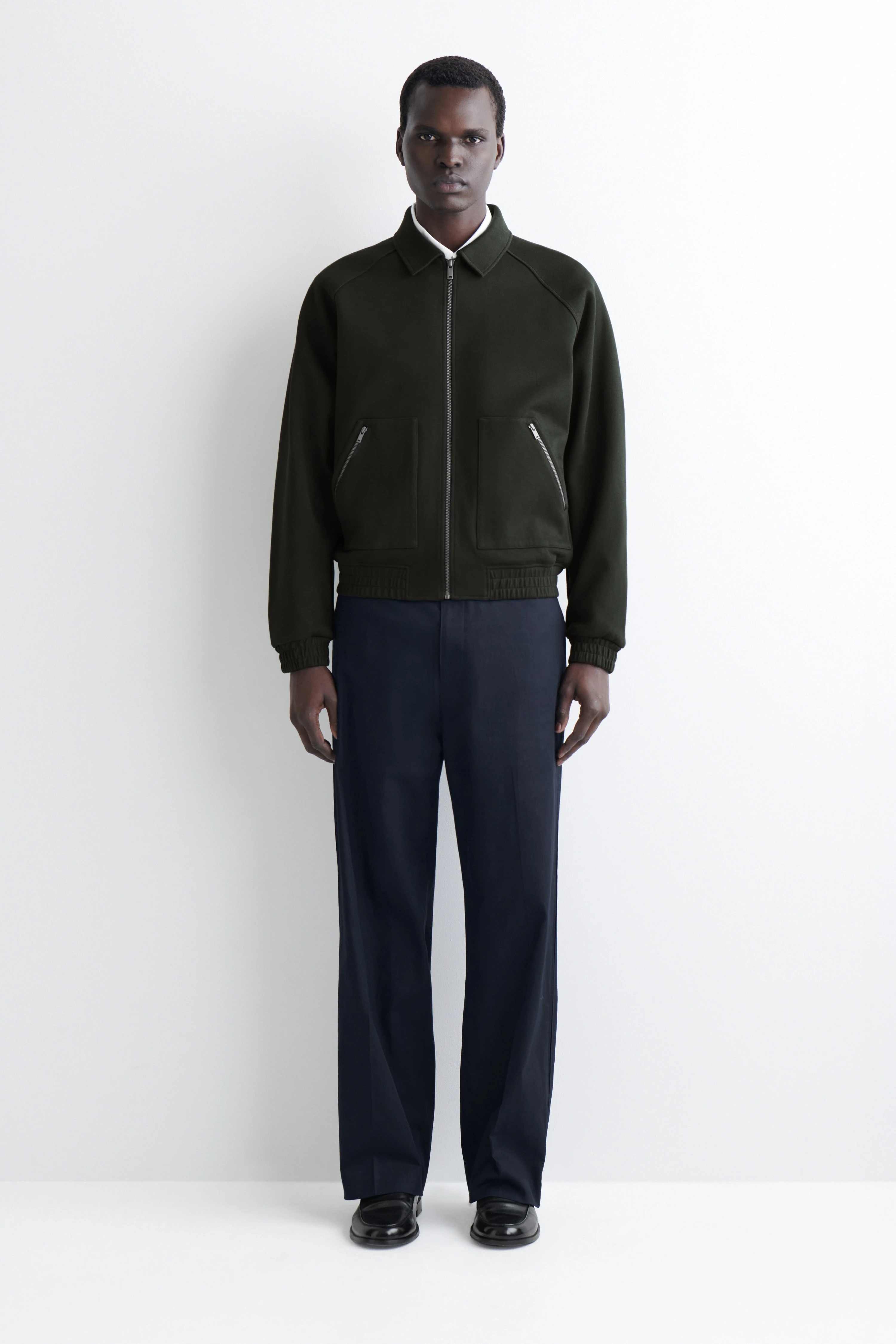 COTTON-JERSEY BOMBER JACKET - 1