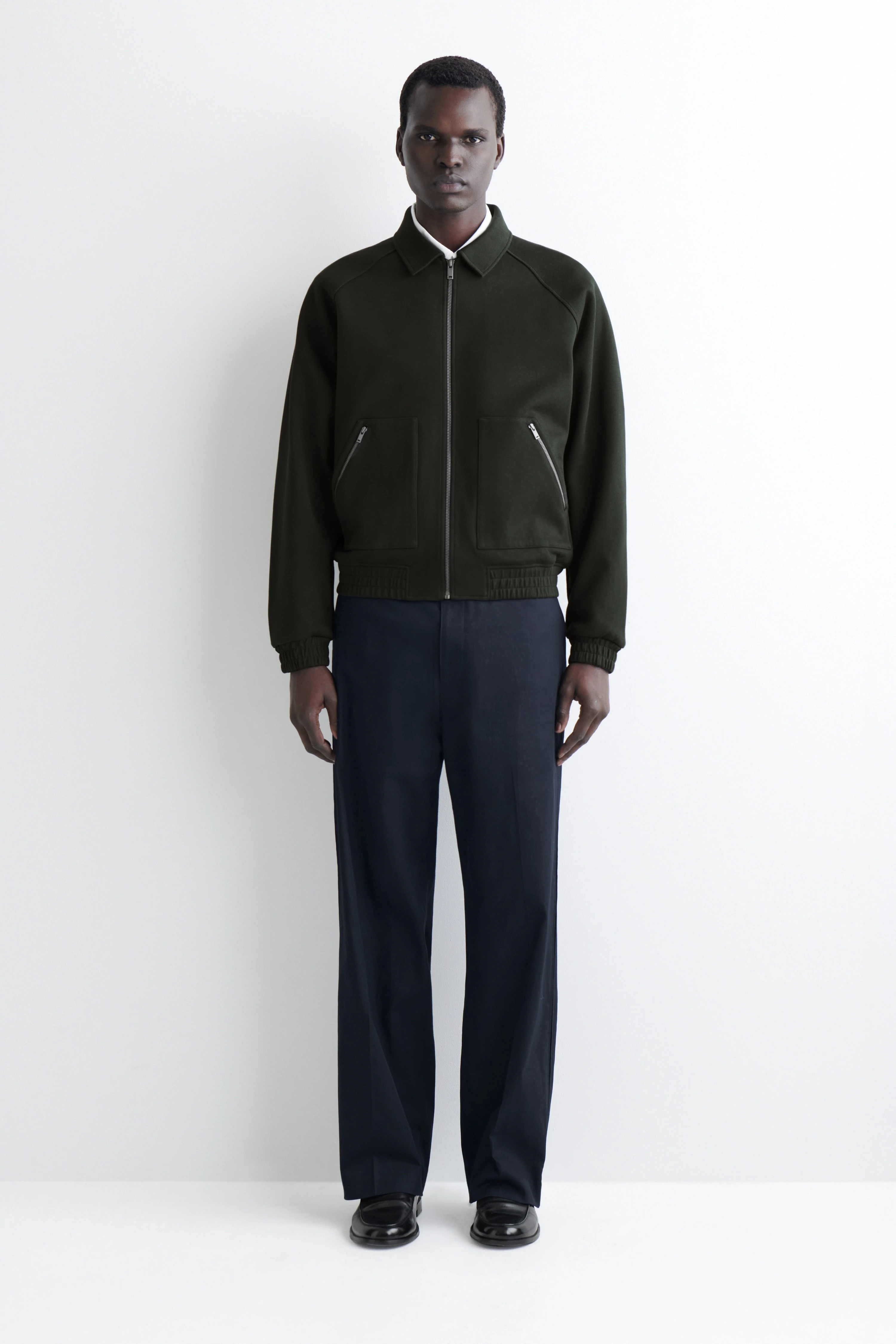 COTTON-JERSEY BOMBER JACKET
