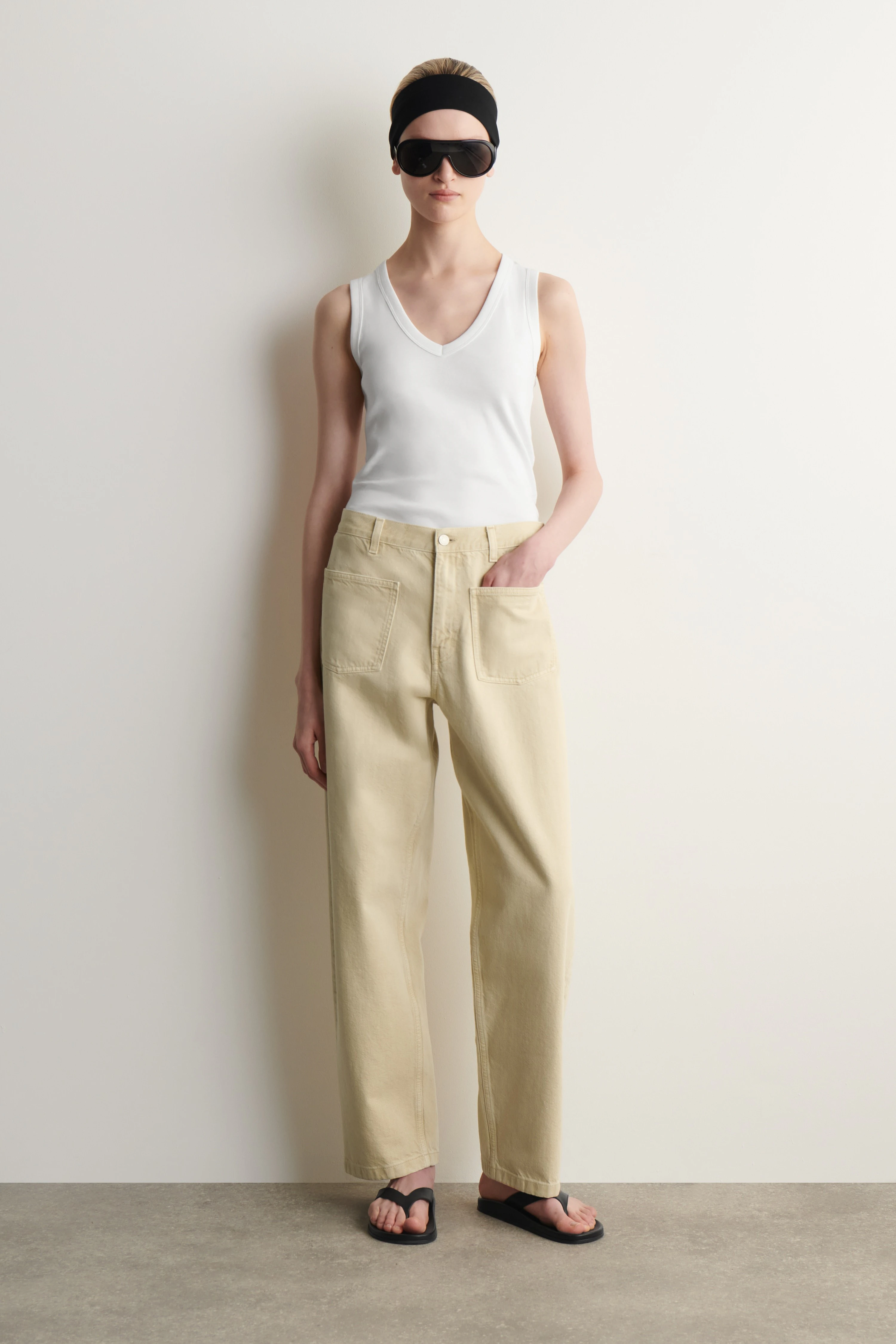 PATCH-POCKET STRAIGHT-LEG JEANS