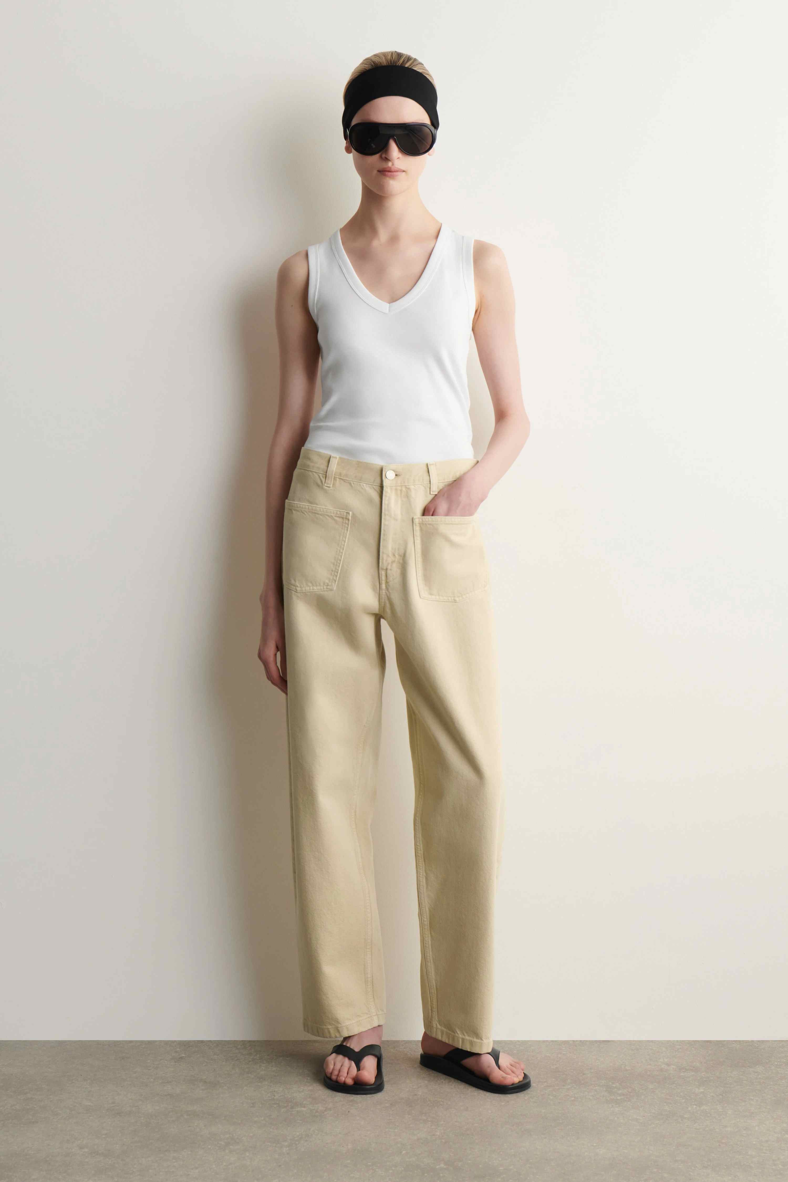 PATCH-POCKET STRAIGHT-LEG JEANS - 1