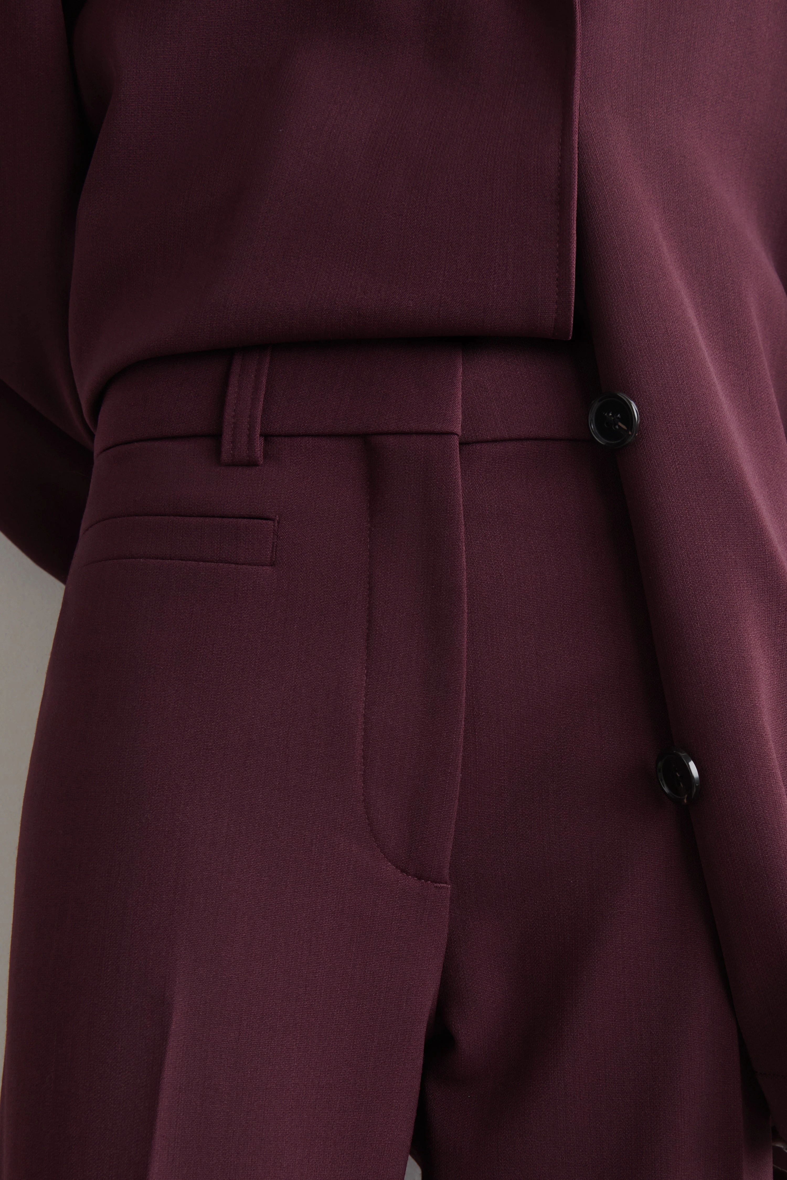 WOOL-BLEND STRAIGHT-LEG TROUSERS - 4