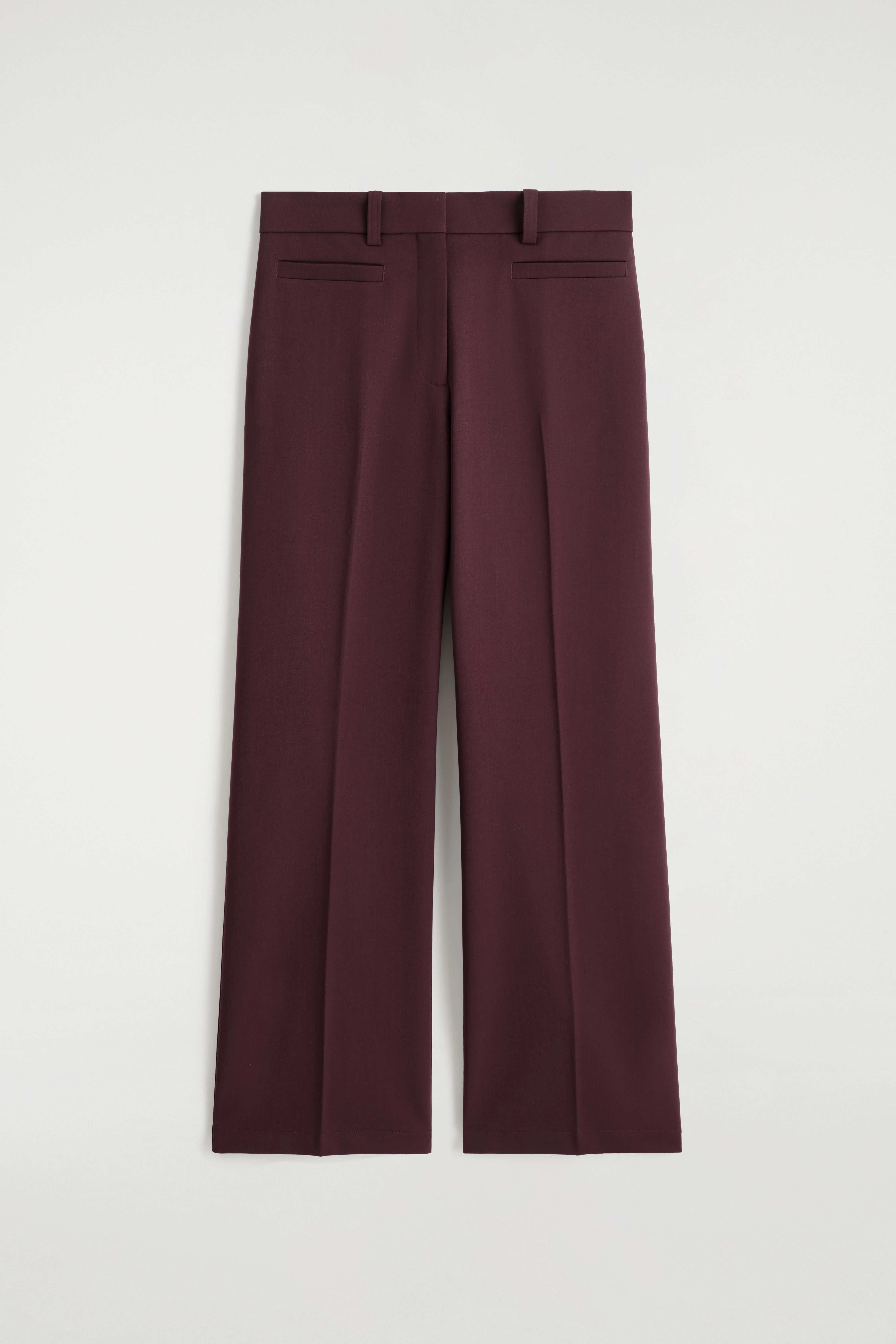 WOOL-BLEND STRAIGHT-LEG TROUSERS - 5