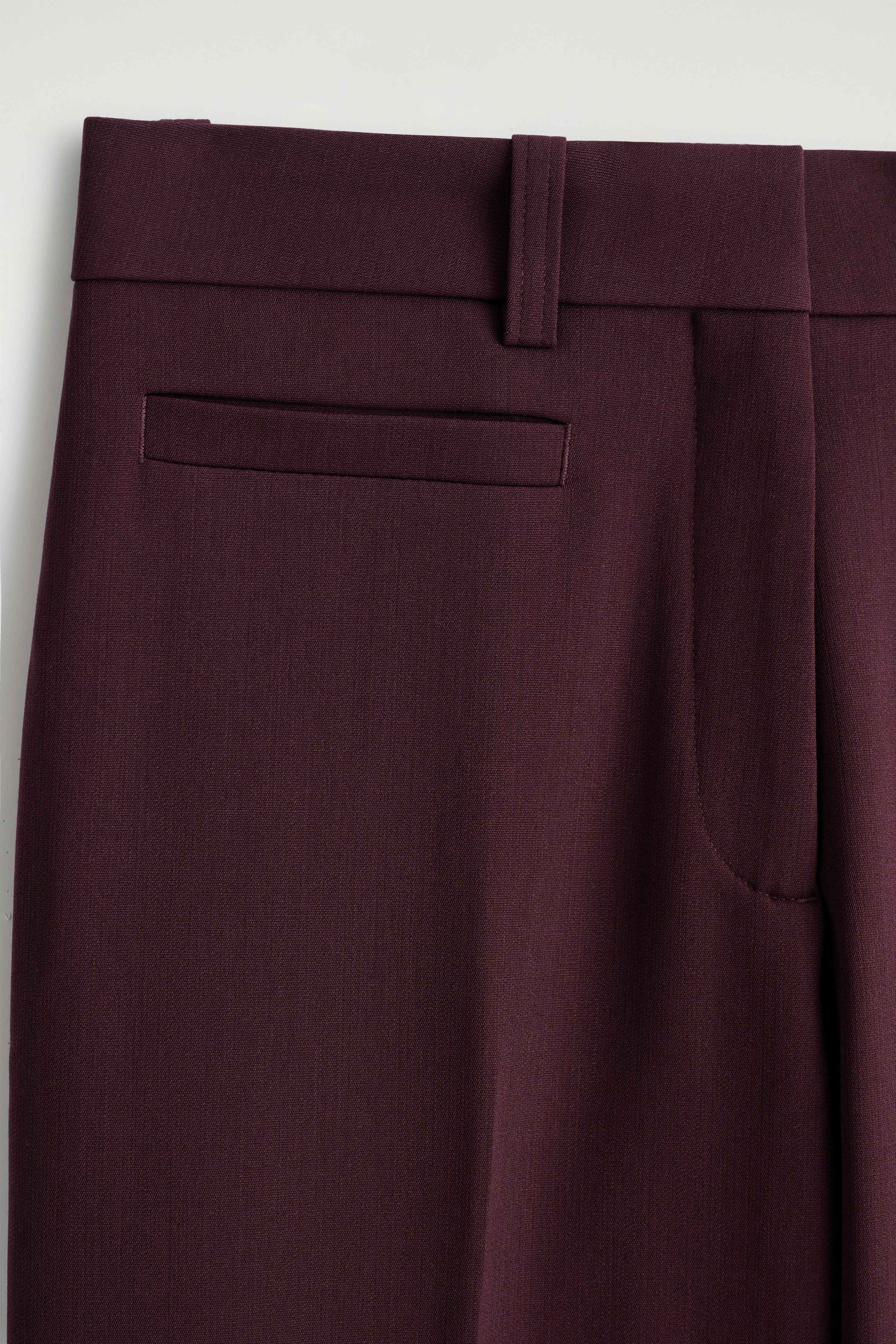 WOOL-BLEND STRAIGHT-LEG TROUSERS - 6
