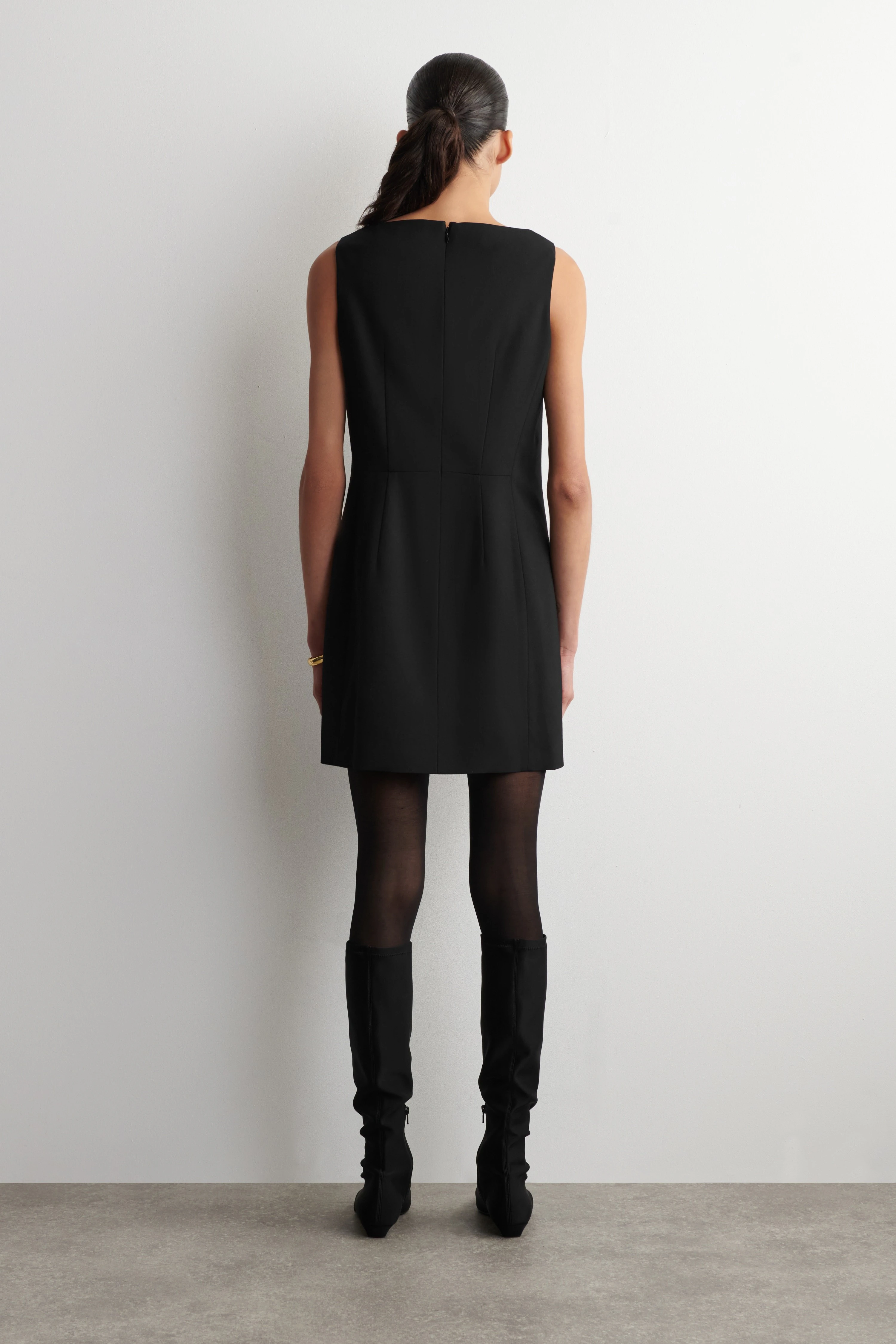 TAILORED MERINO WOOL-BLEND MINI DRESS - 2