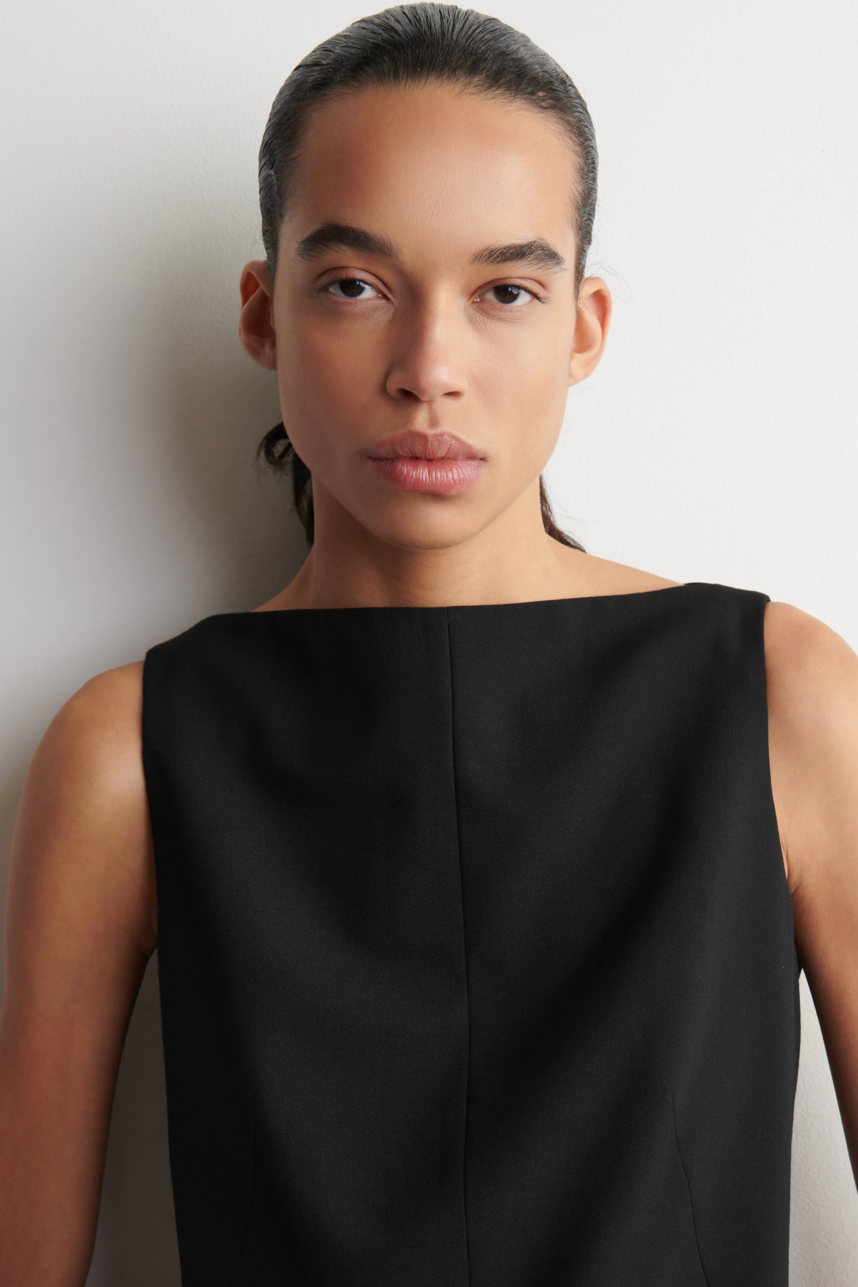 TAILORED MERINO WOOL-BLEND MINI DRESS - 5