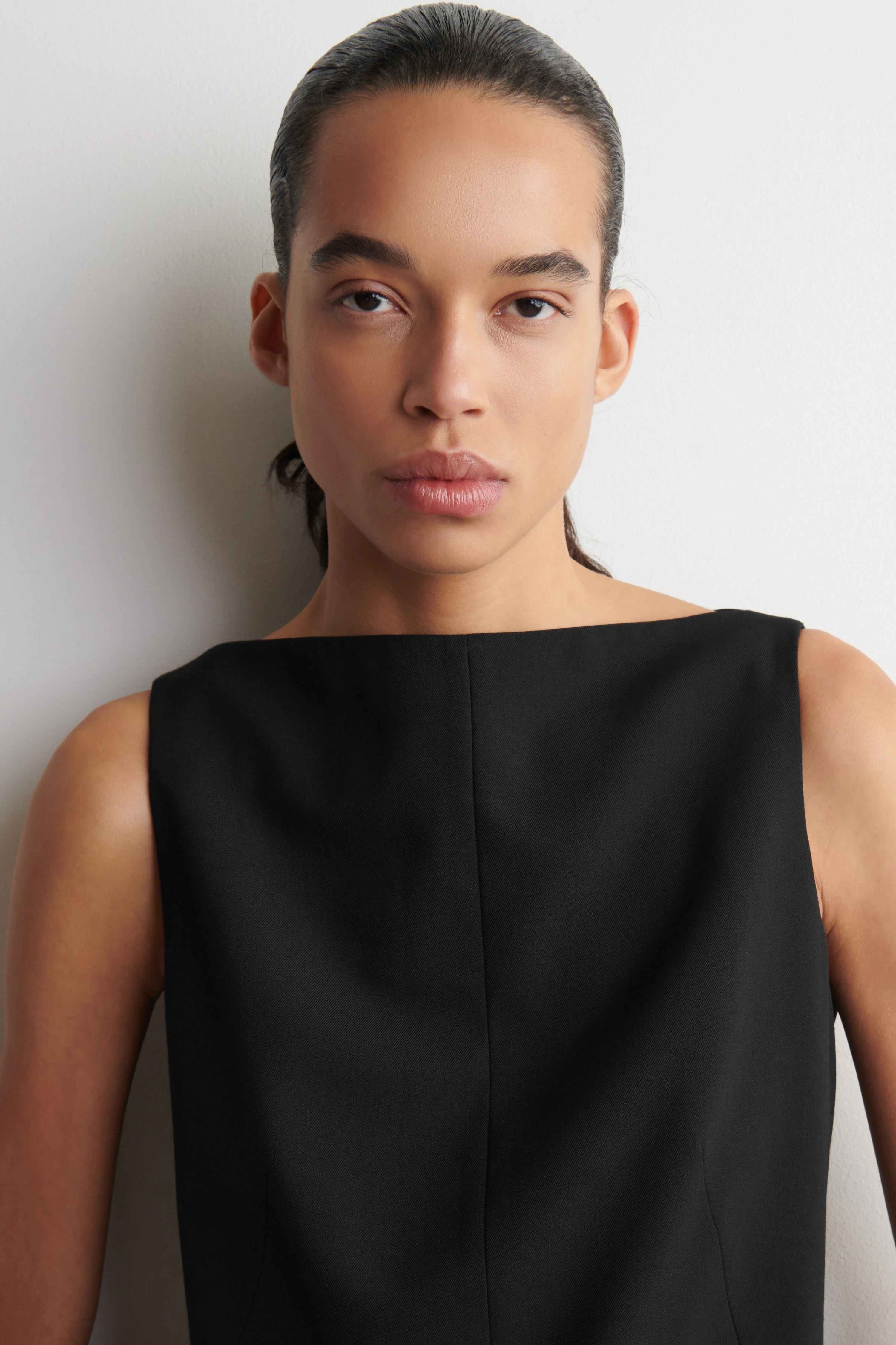 TAILORED MERINO WOOL-BLEND MINI DRESS - 5