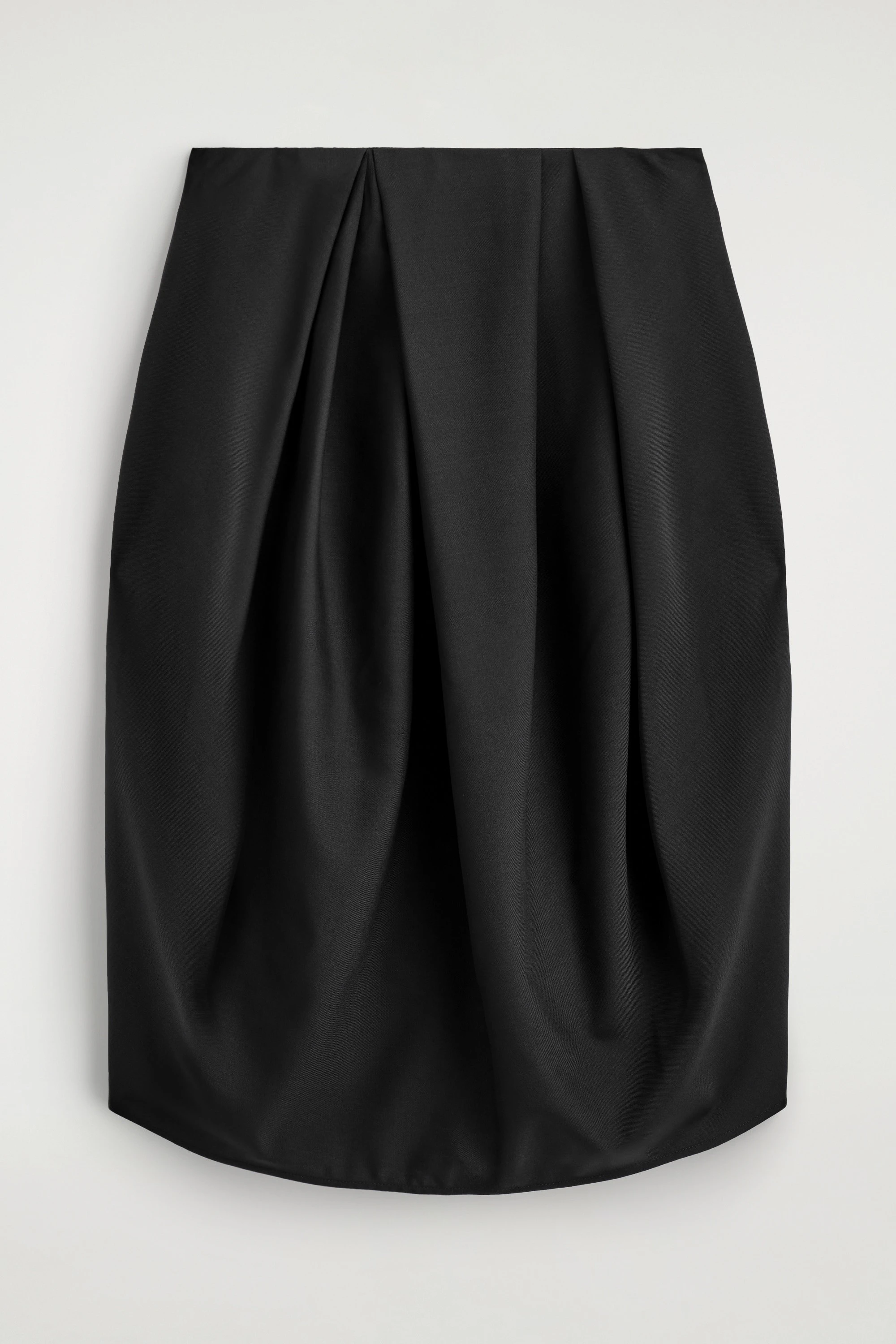 PLEATED WOOL MIDI TULIP SKIRT - 5