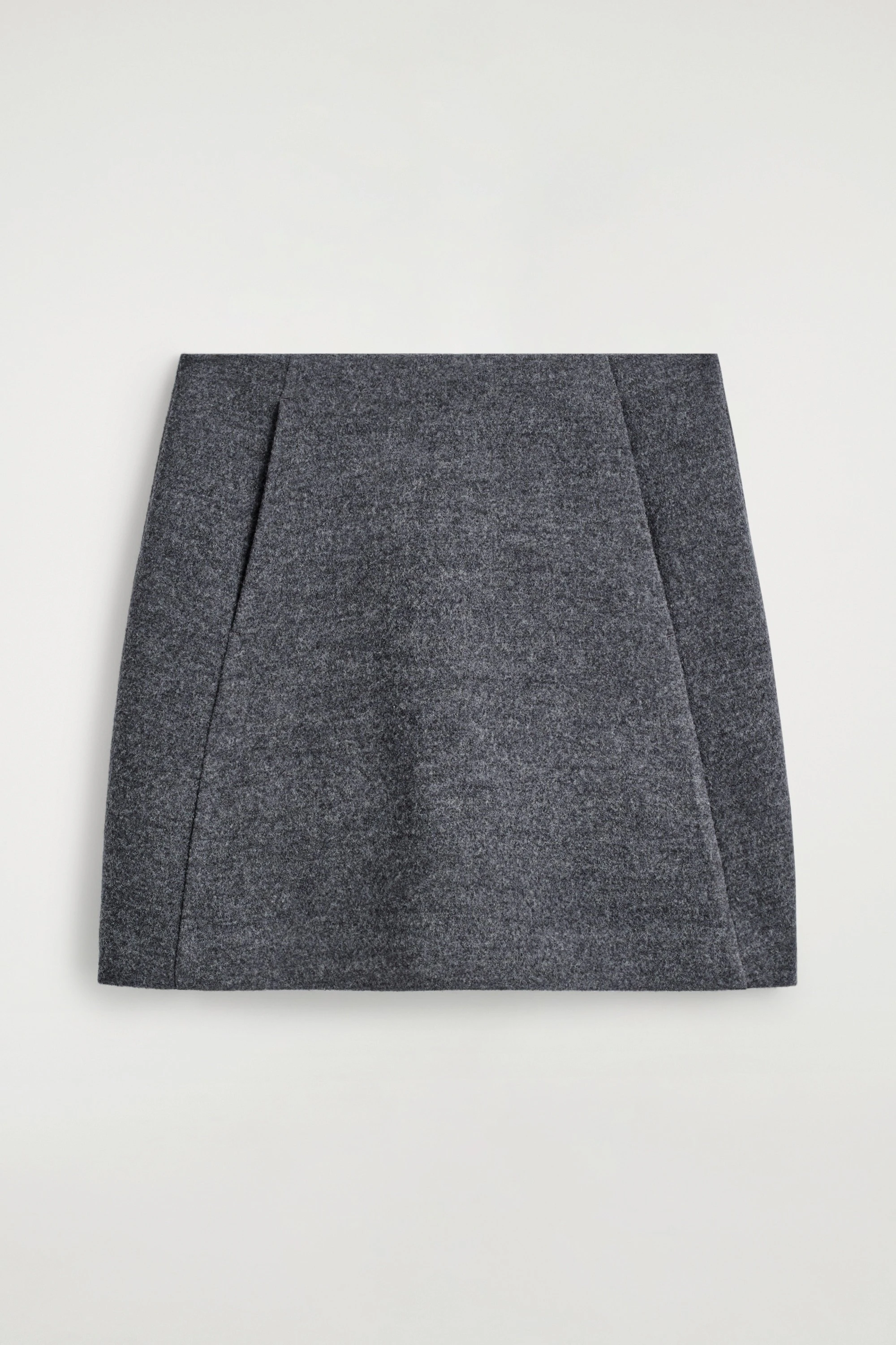 BOILED MERINO WOOL MINI SKIRT - 6