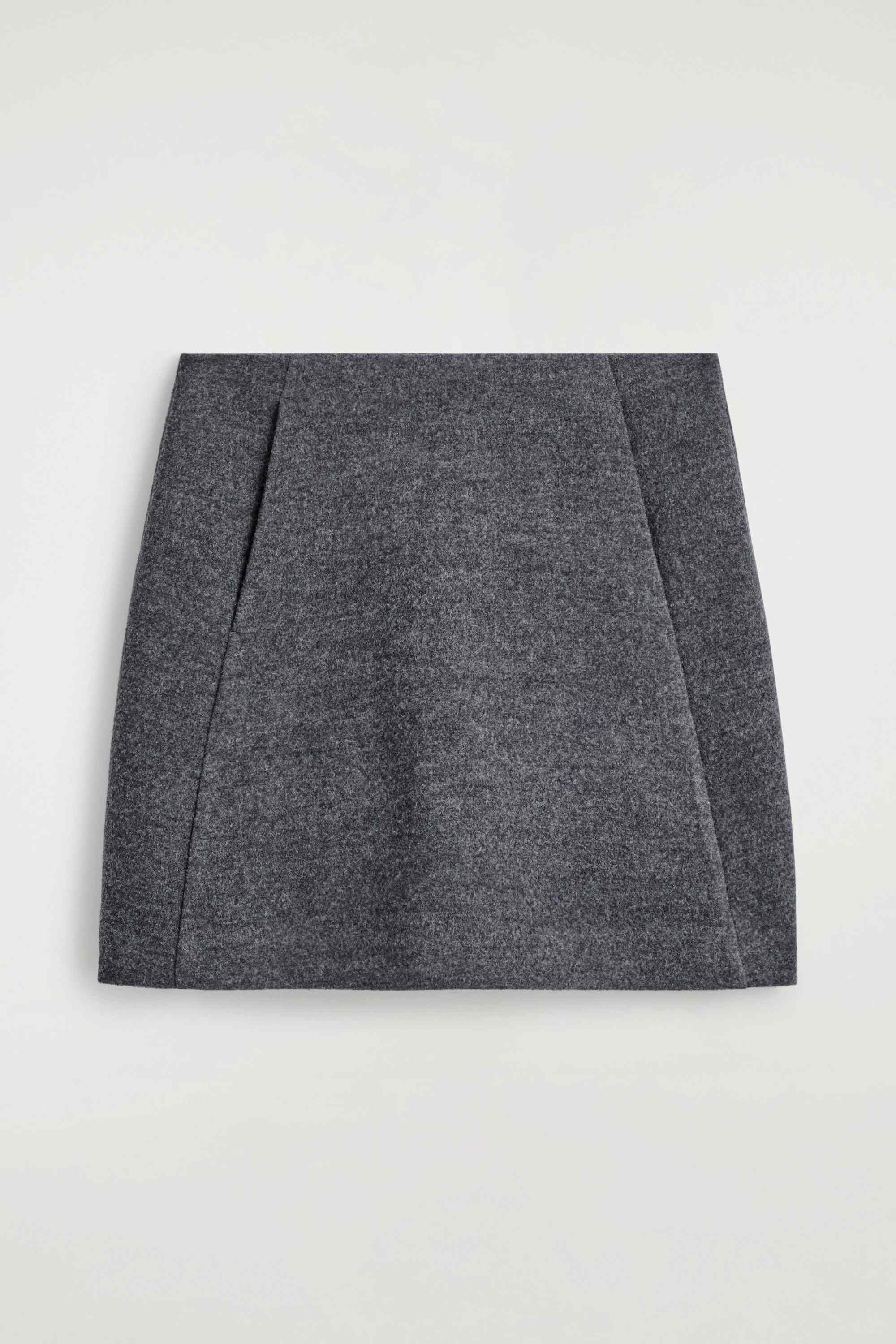 BOILED MERINO WOOL MINI SKIRT - 6