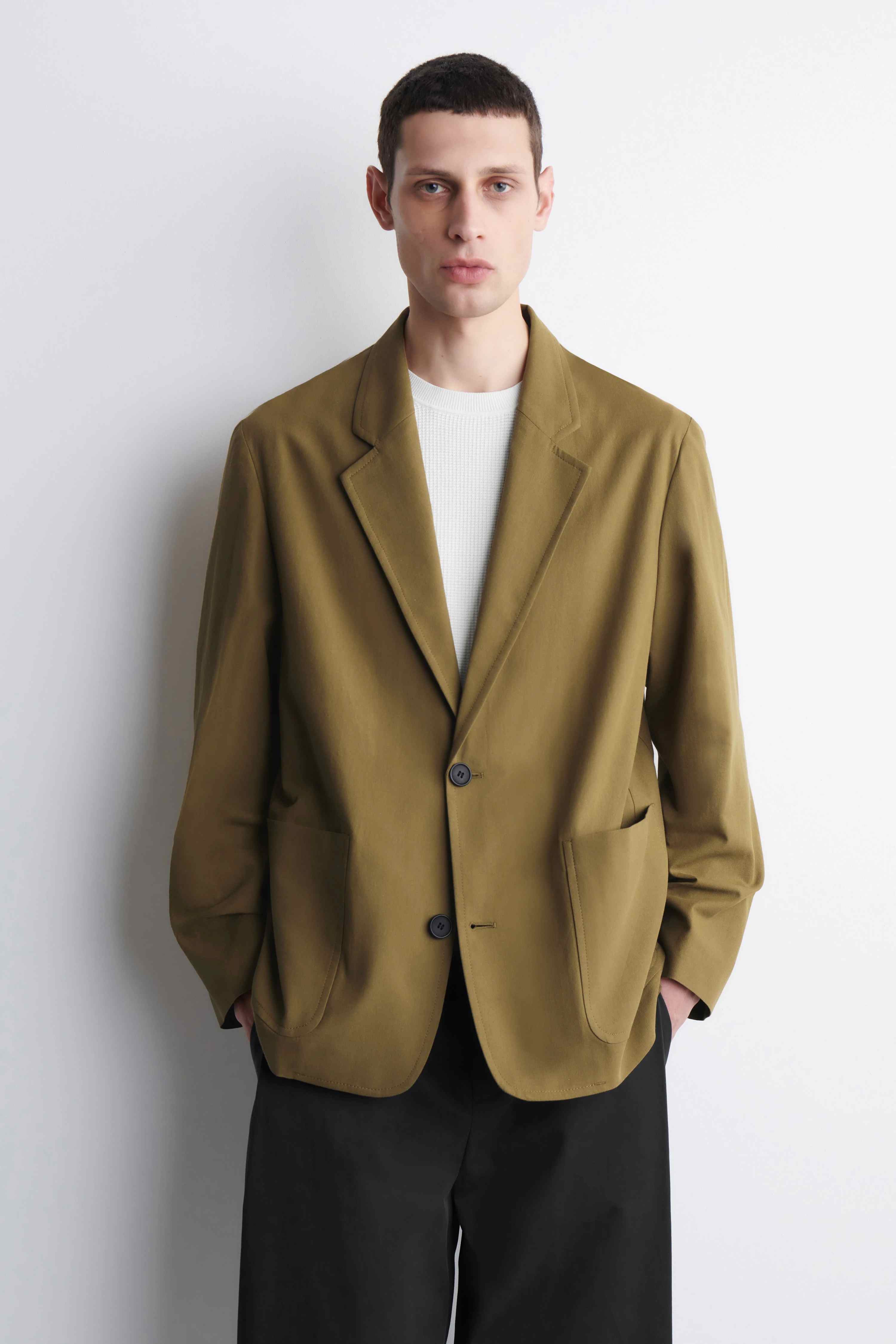 UNSTRUCTURED COTTON BLAZER - 1