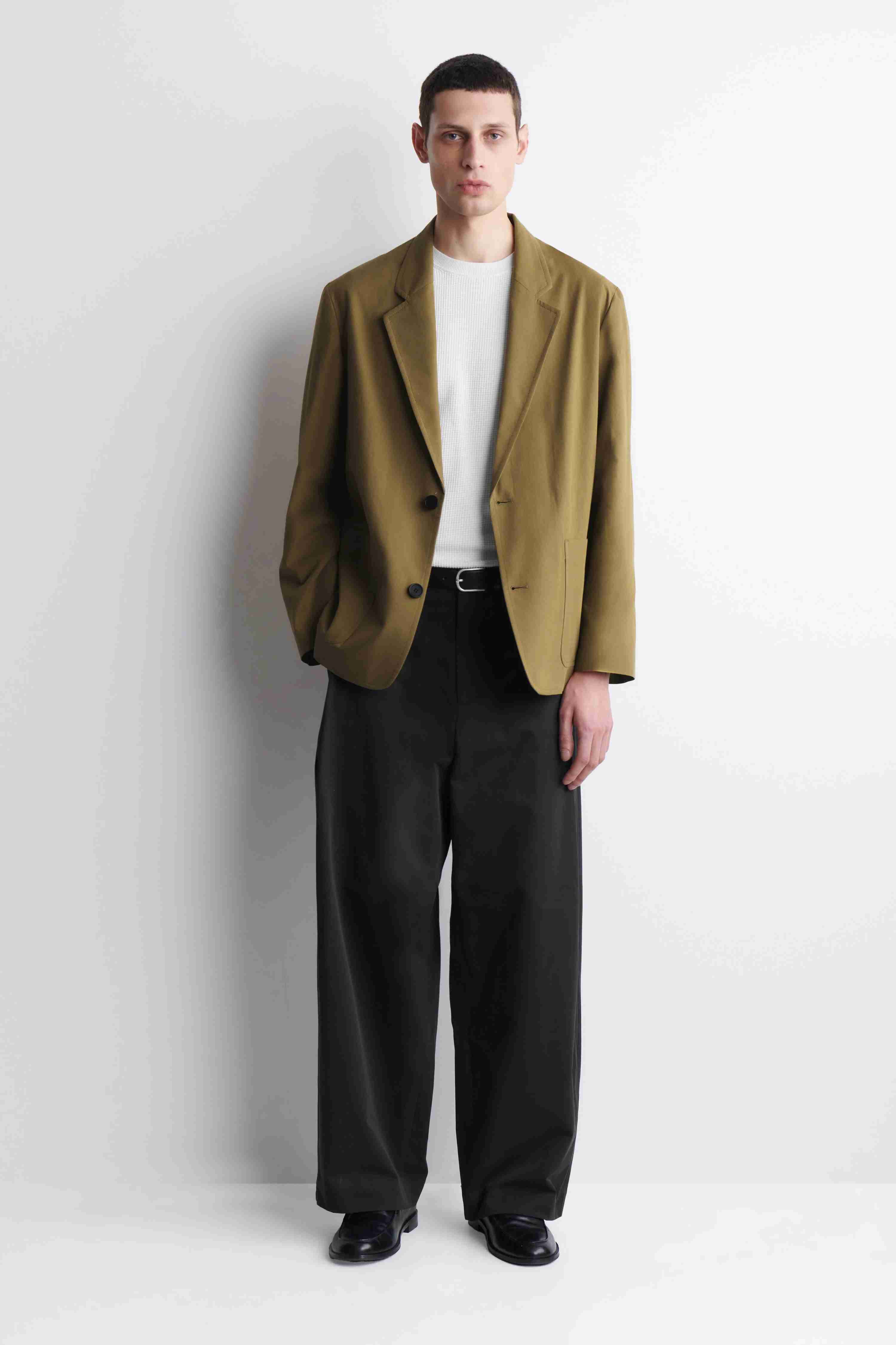 UNSTRUCTURED COTTON BLAZER - 3