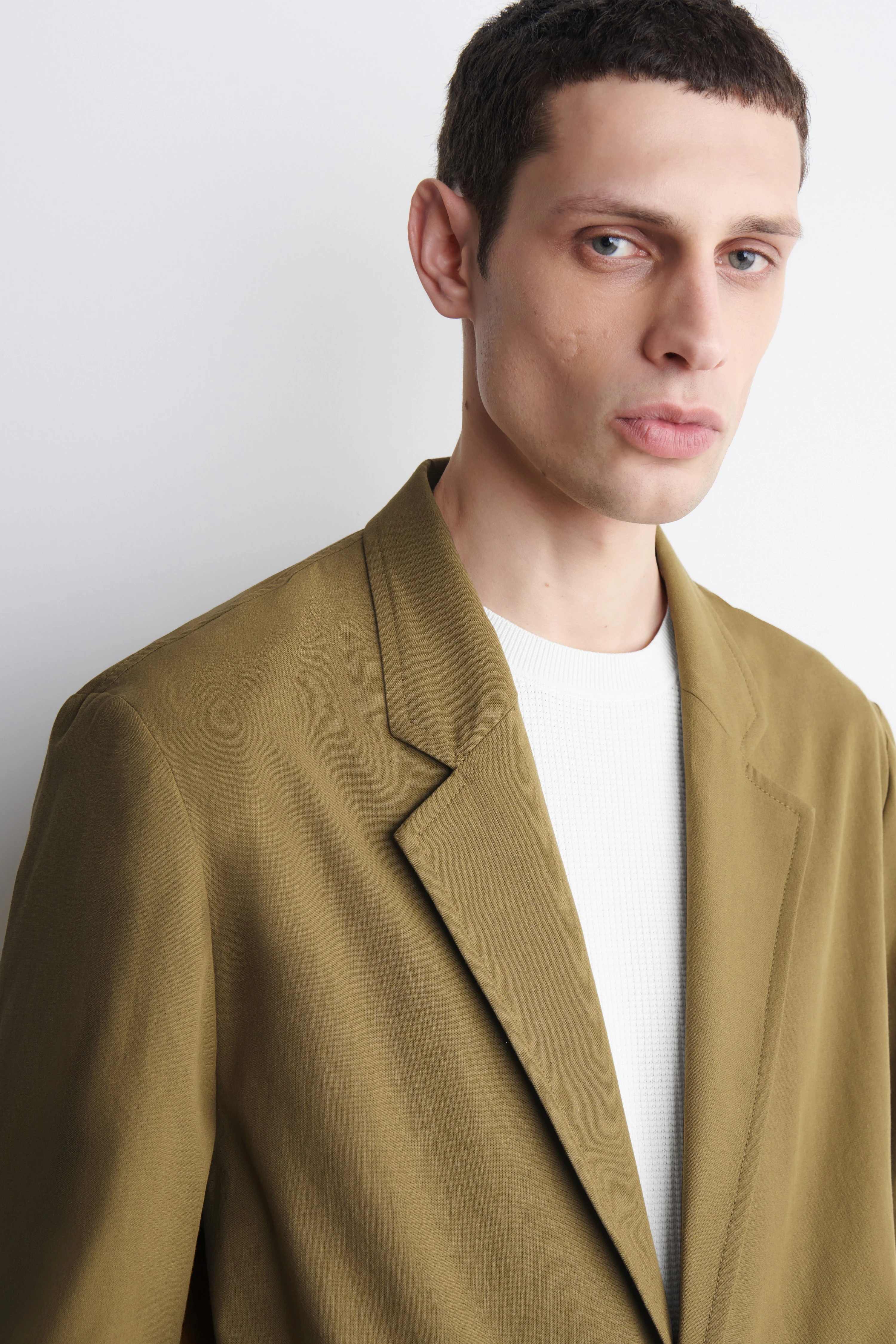 UNSTRUCTURED COTTON BLAZER - 5