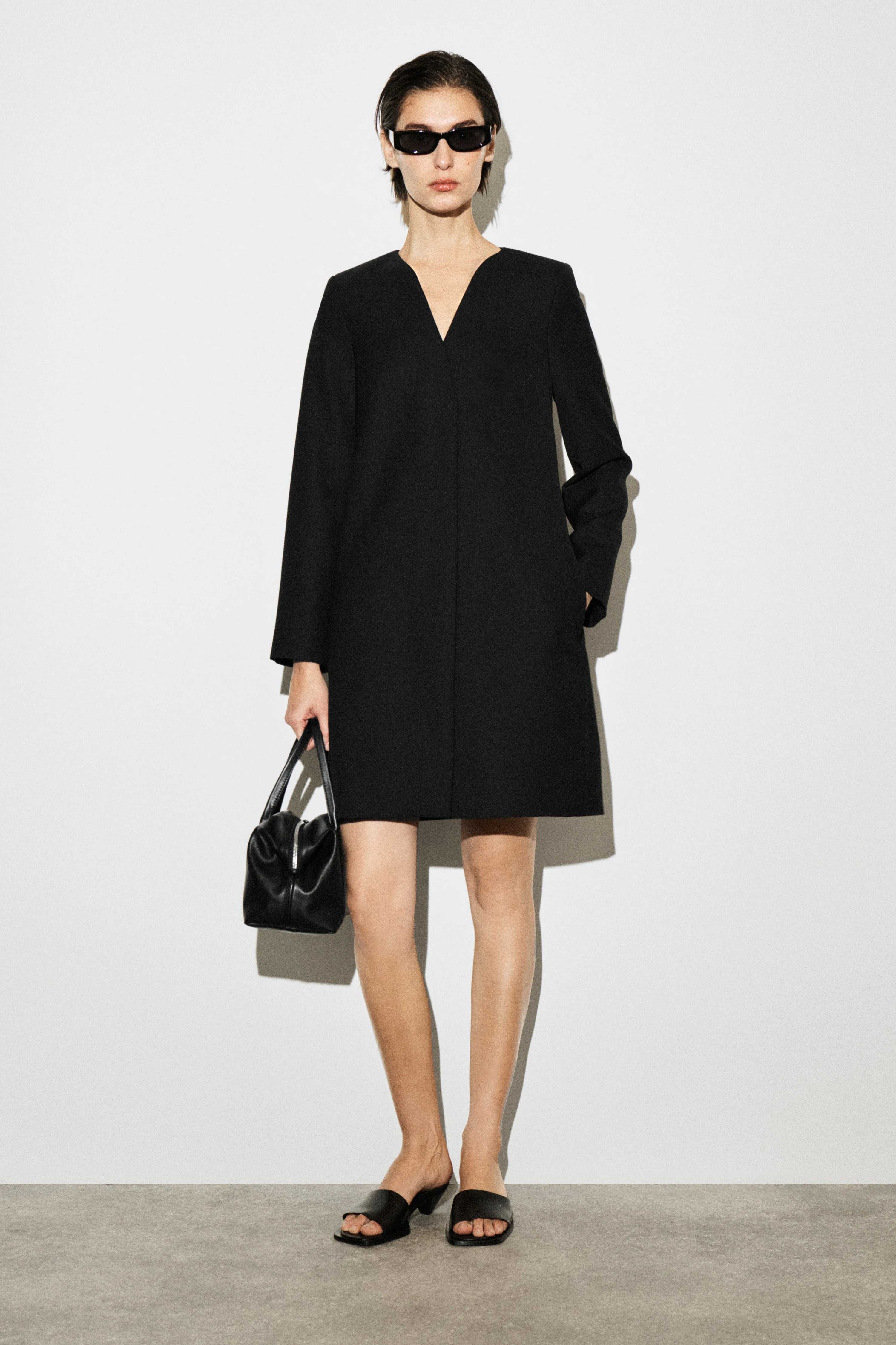 TAILORED WOOL-BLEND MINI DRESS