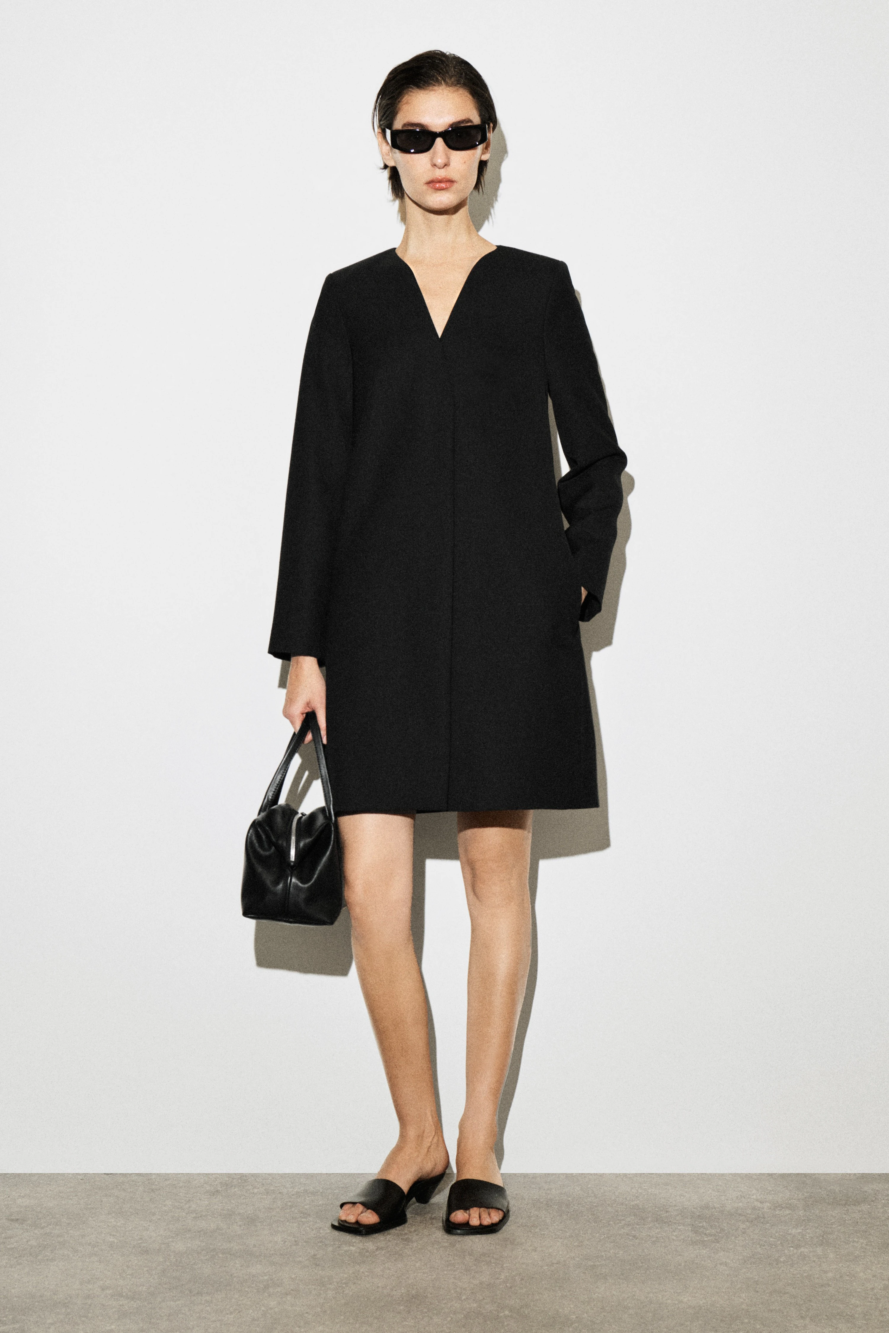 TAILORED WOOL-BLEND MINI DRESS - 2