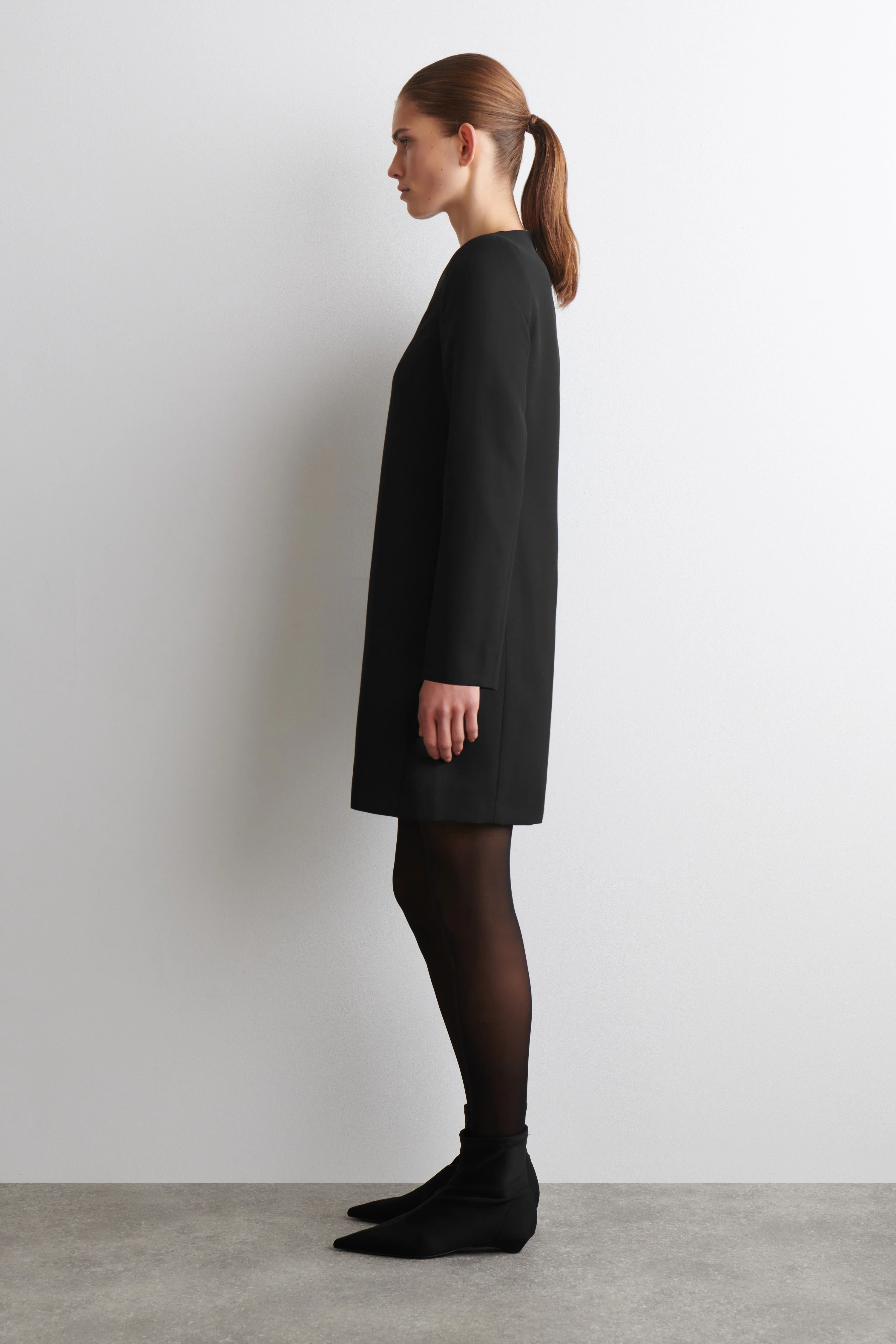 TAILORED WOOL-BLEND MINI DRESS - 6