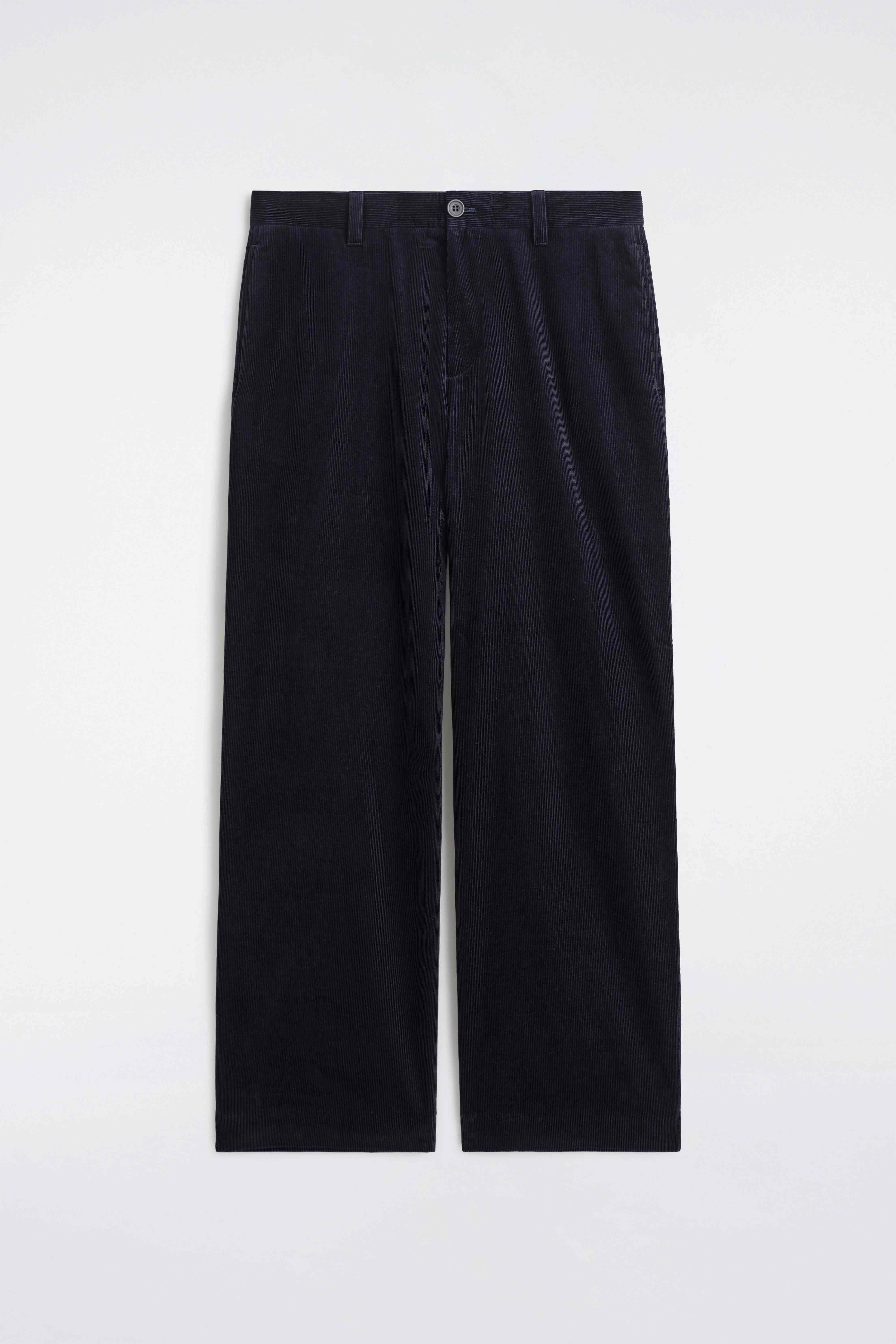 CORDUROY RELAXED-FIT WIDE-LEG TROUSERS - 1