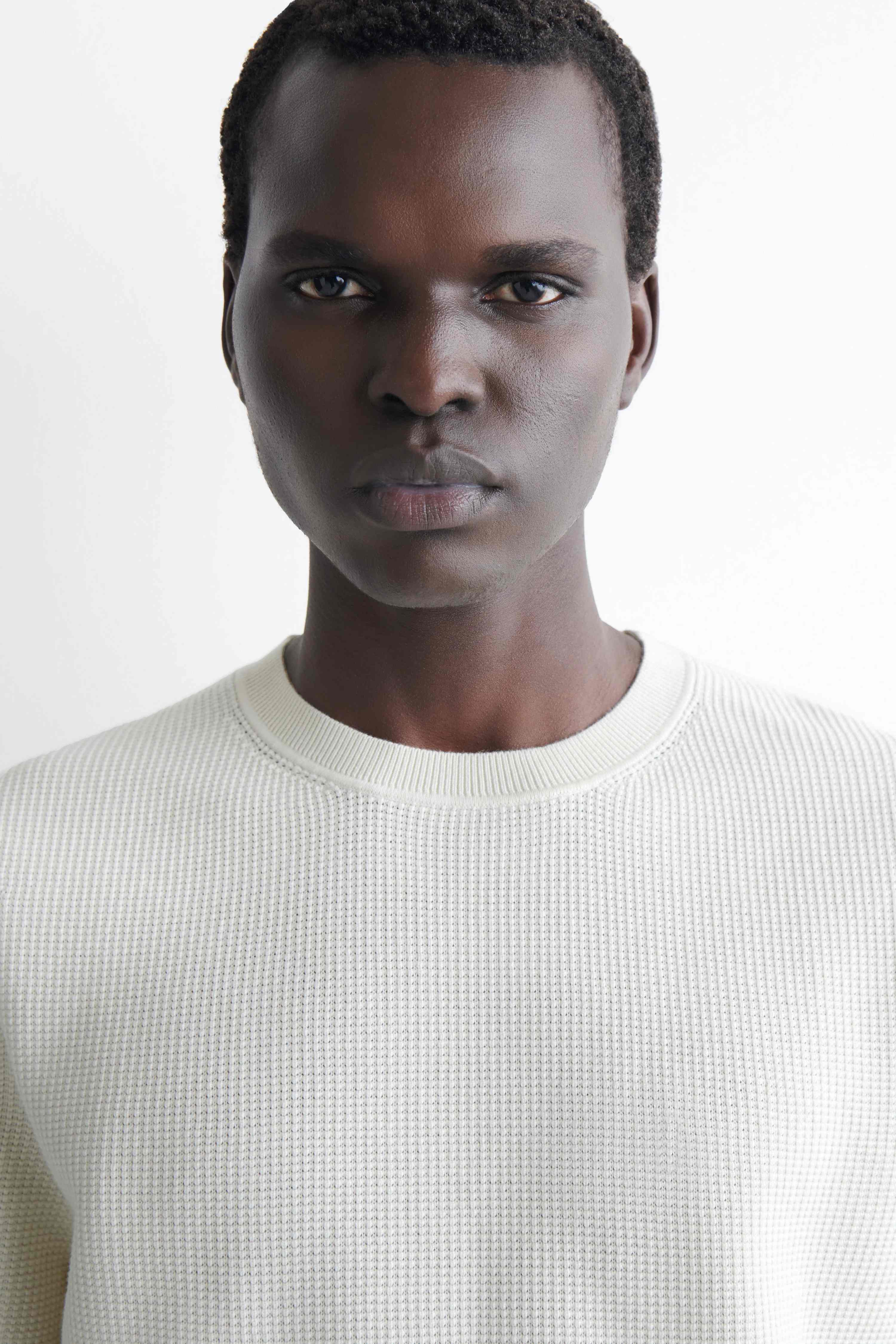 WAFFLE-KNIT COTTON T-SHIRT - 5