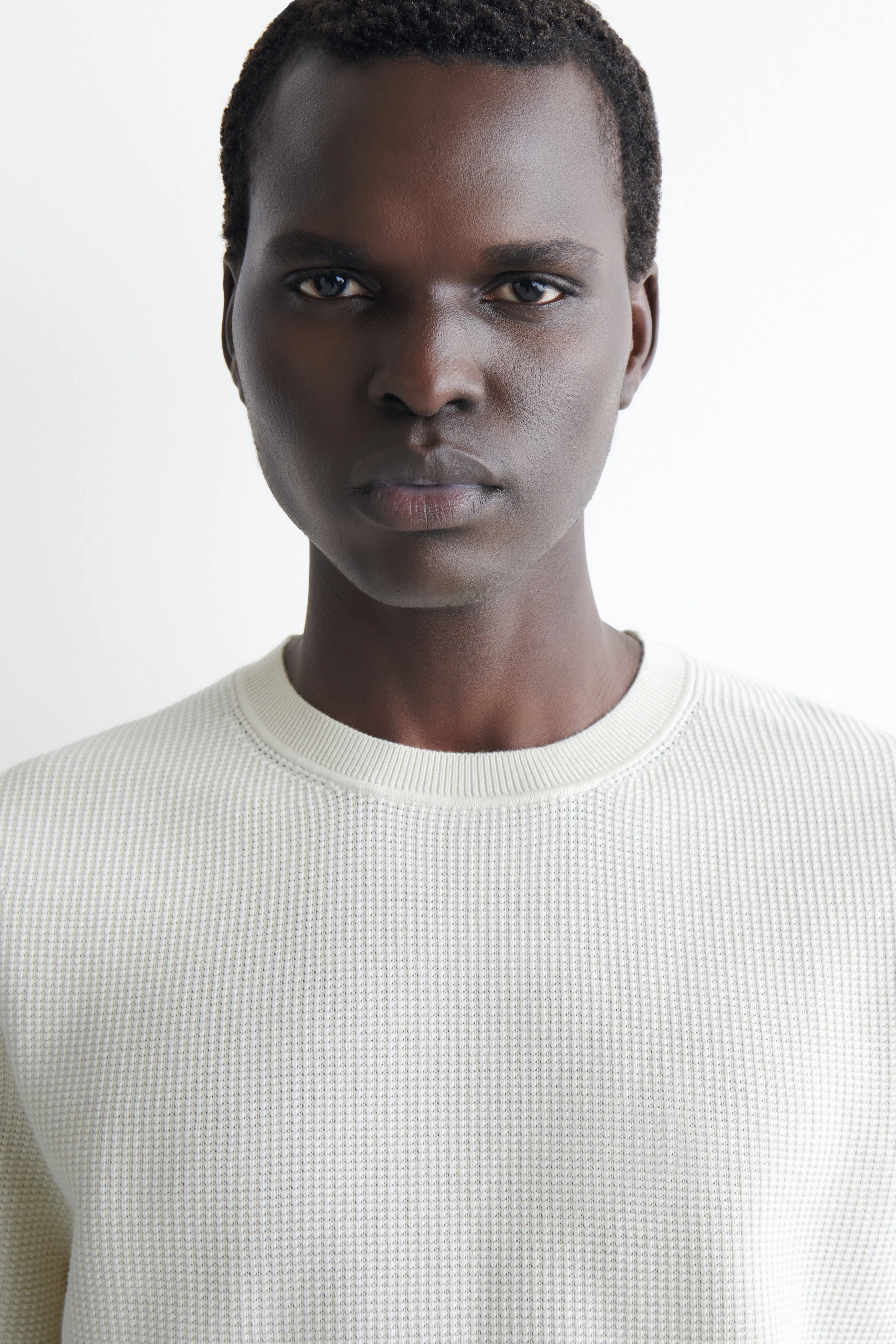 WAFFLE-KNIT COTTON T-SHIRT - 5