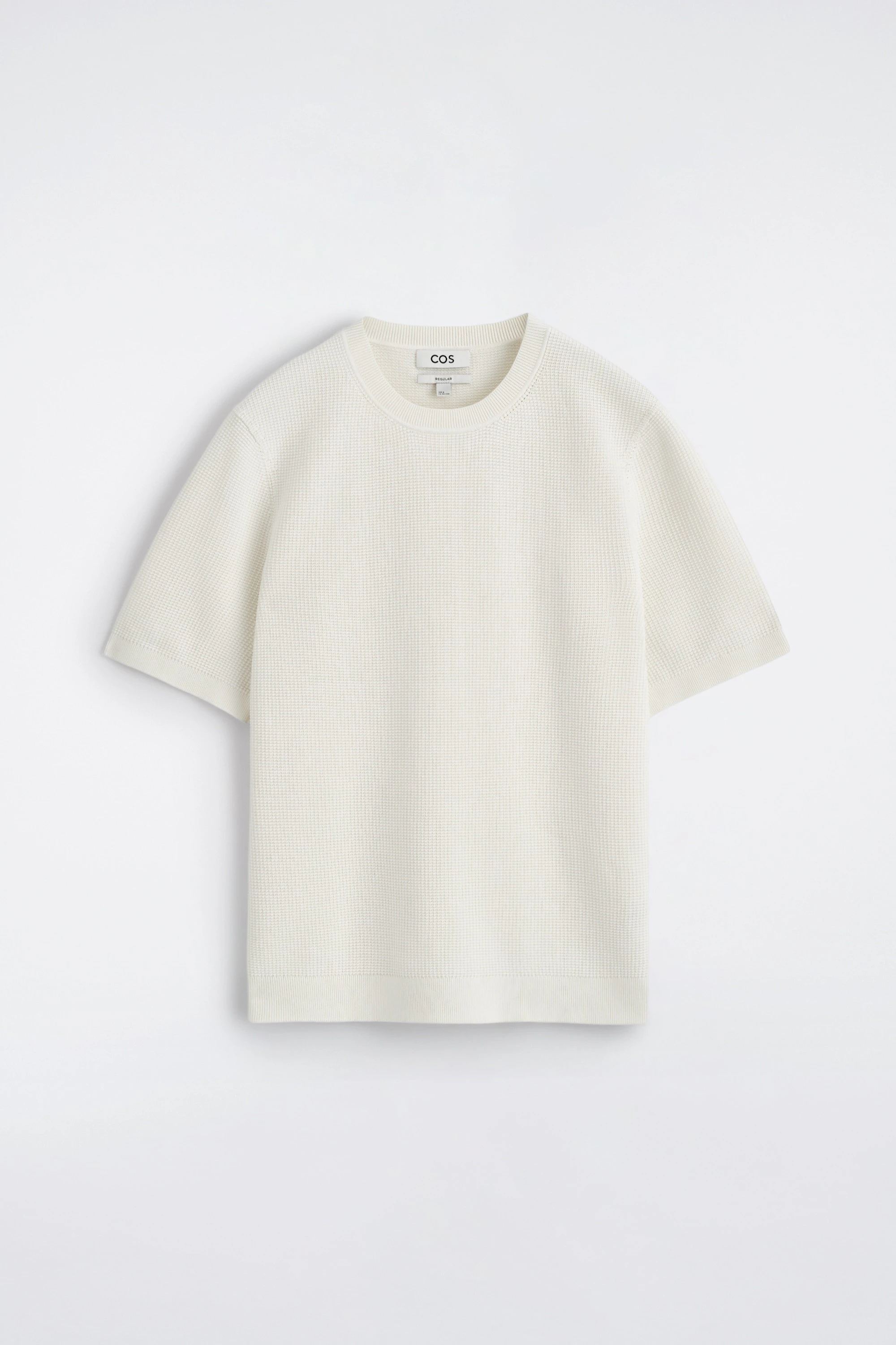 WAFFLE-KNIT COTTON T-SHIRT - 6