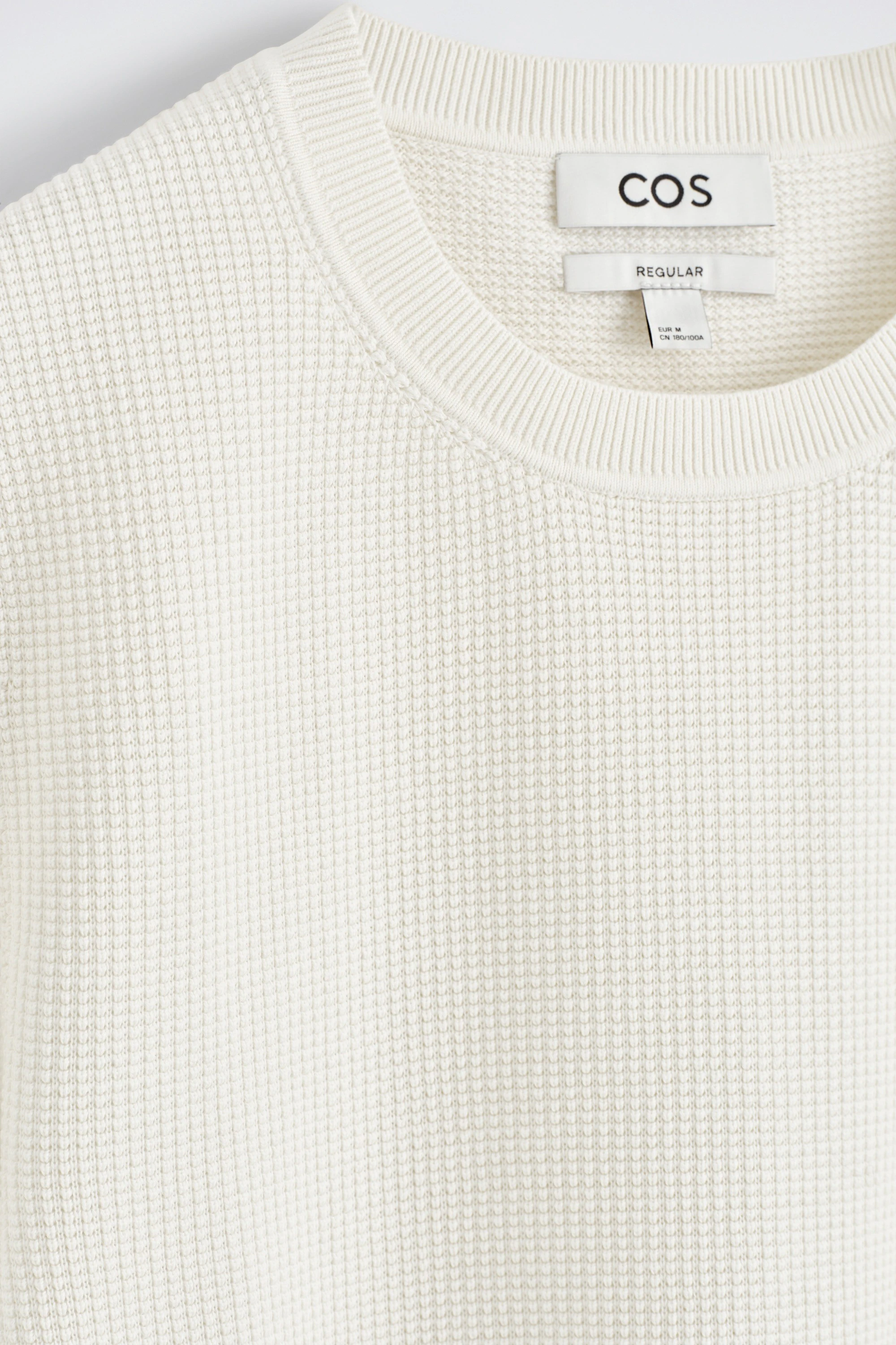 WAFFLE-KNIT COTTON T-SHIRT - 7