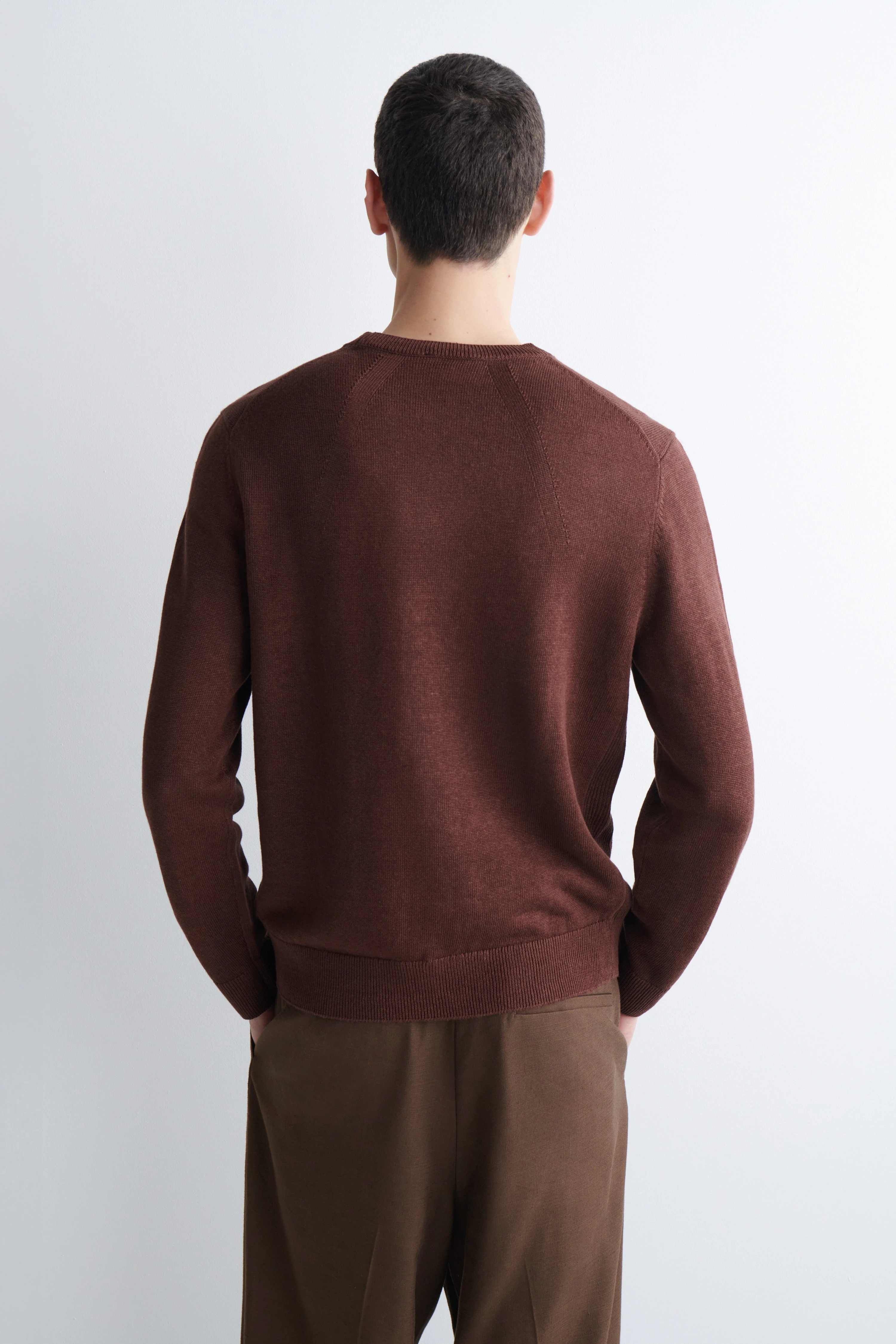 KNITTED LINEN CREW-NECK JUMPER - 2