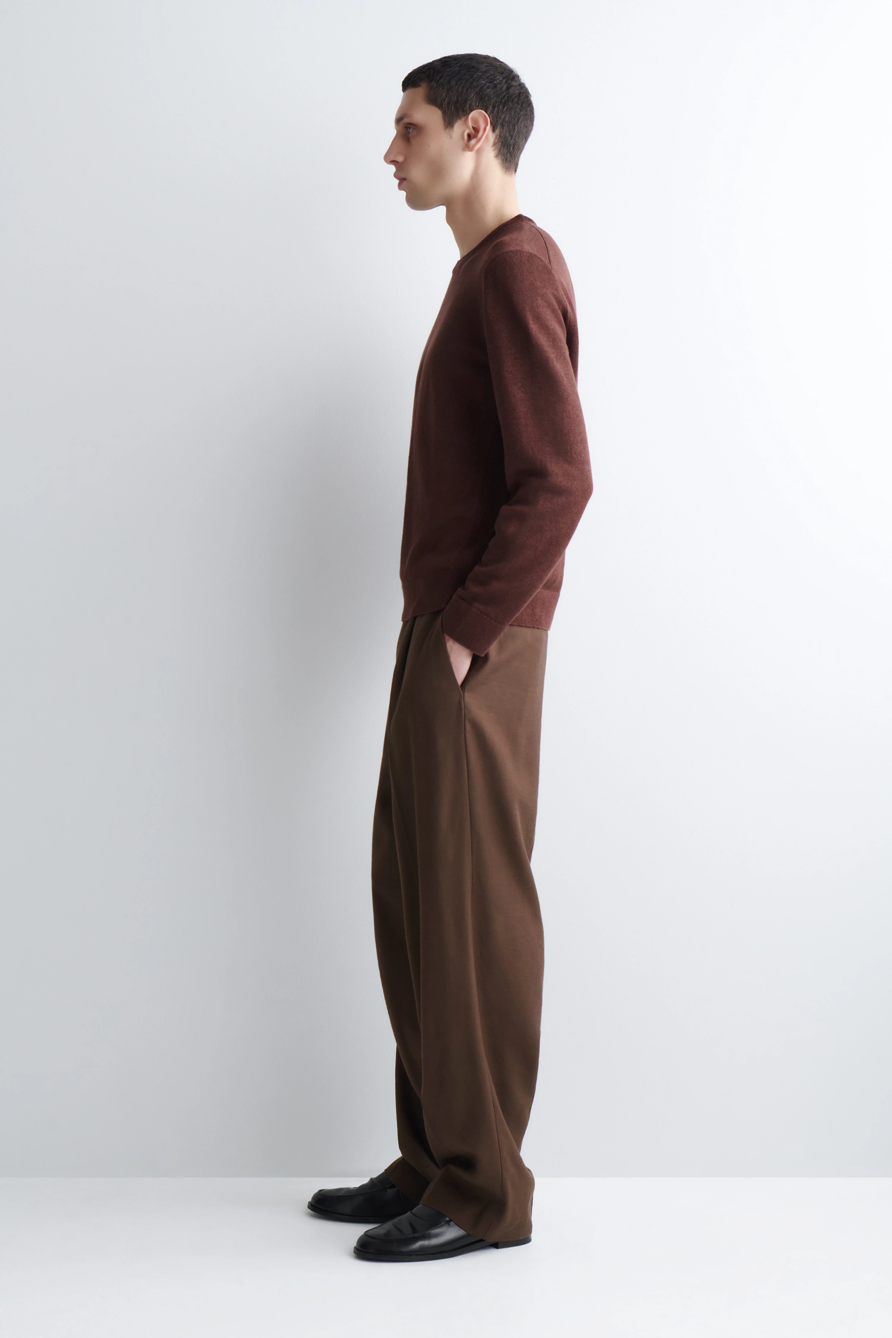 KNITTED LINEN CREW-NECK JUMPER - 5