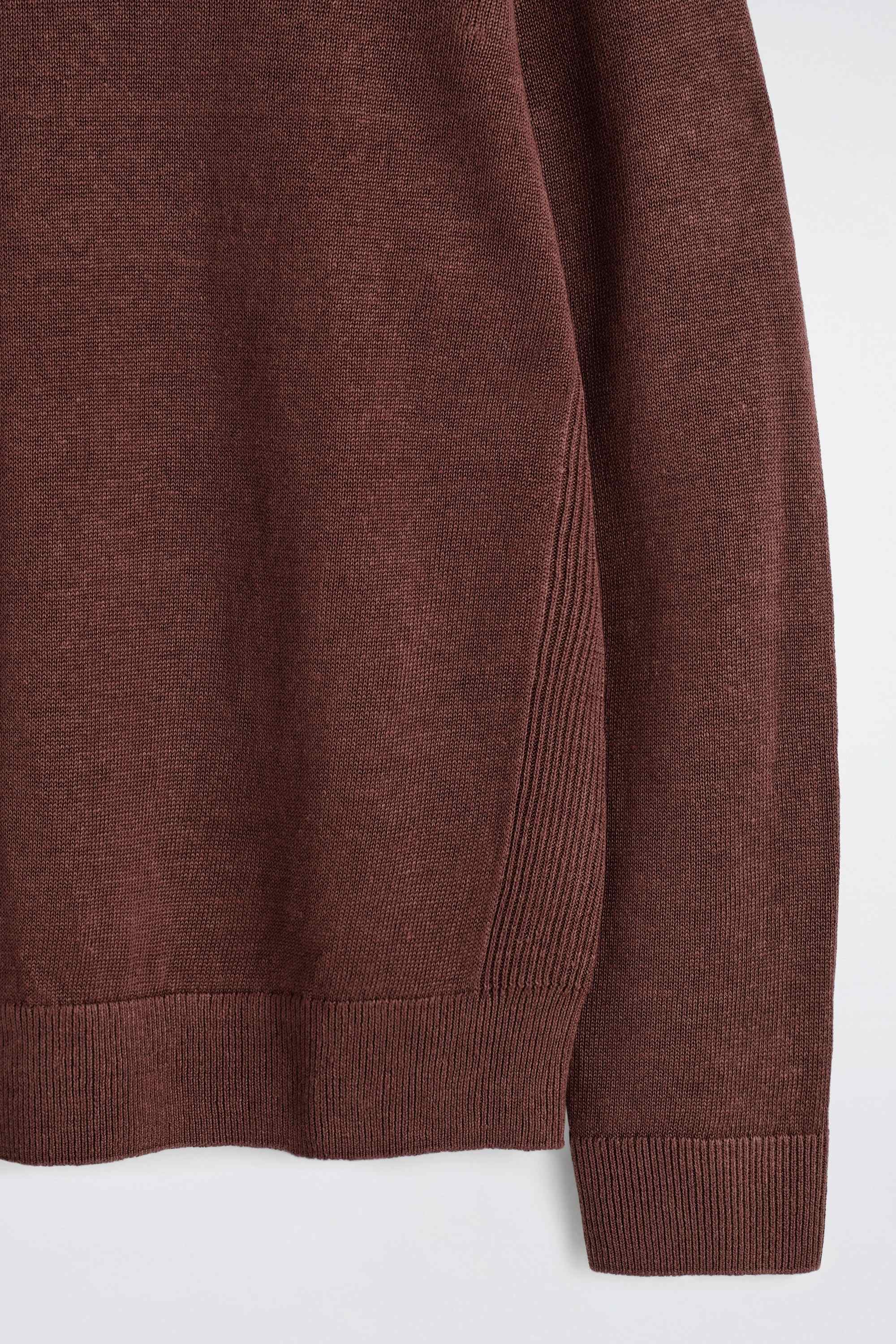 KNITTED LINEN CREW-NECK JUMPER - 7
