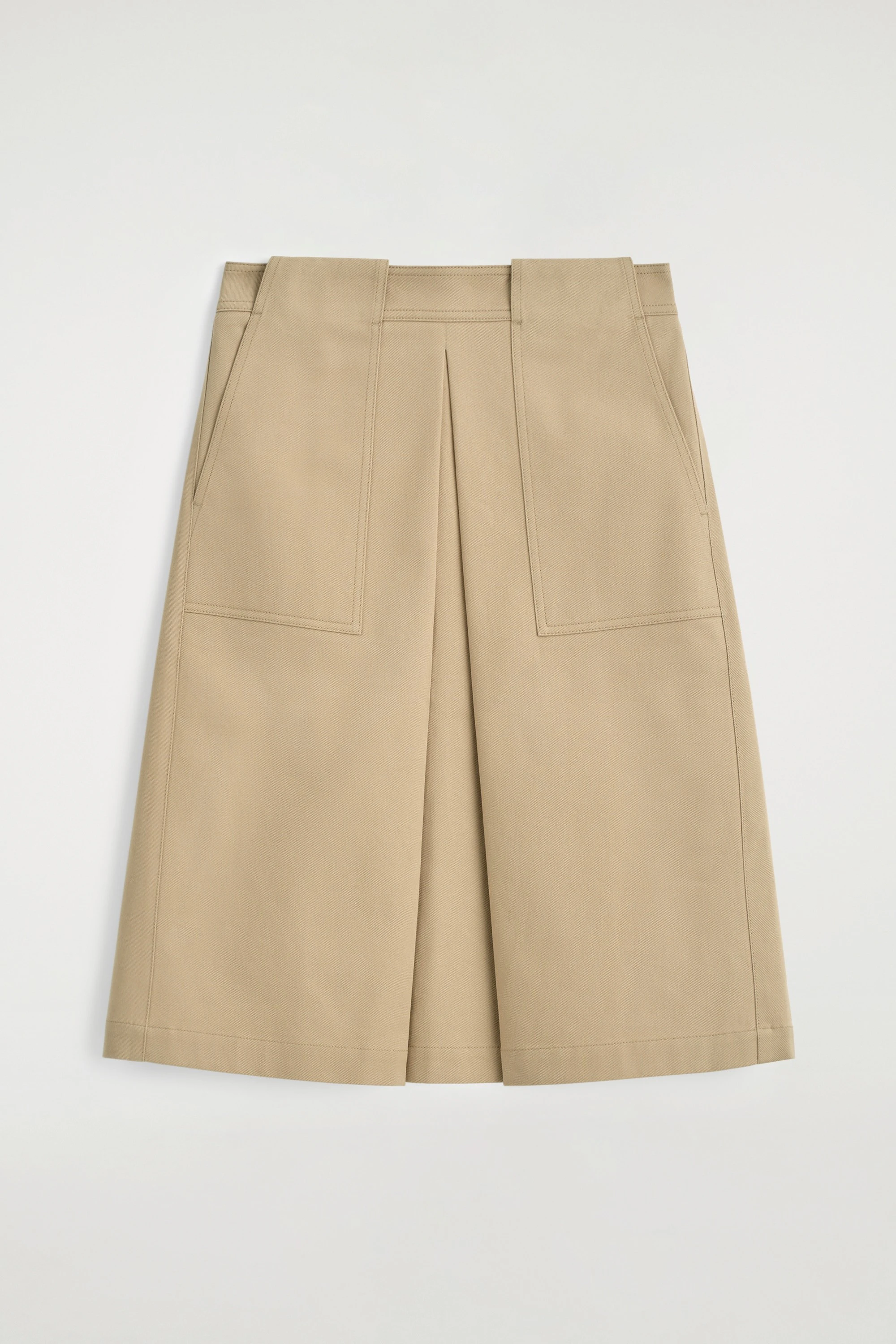 DECONSTRUCTED PLEATED COTTON MIDI SKIRT - 5