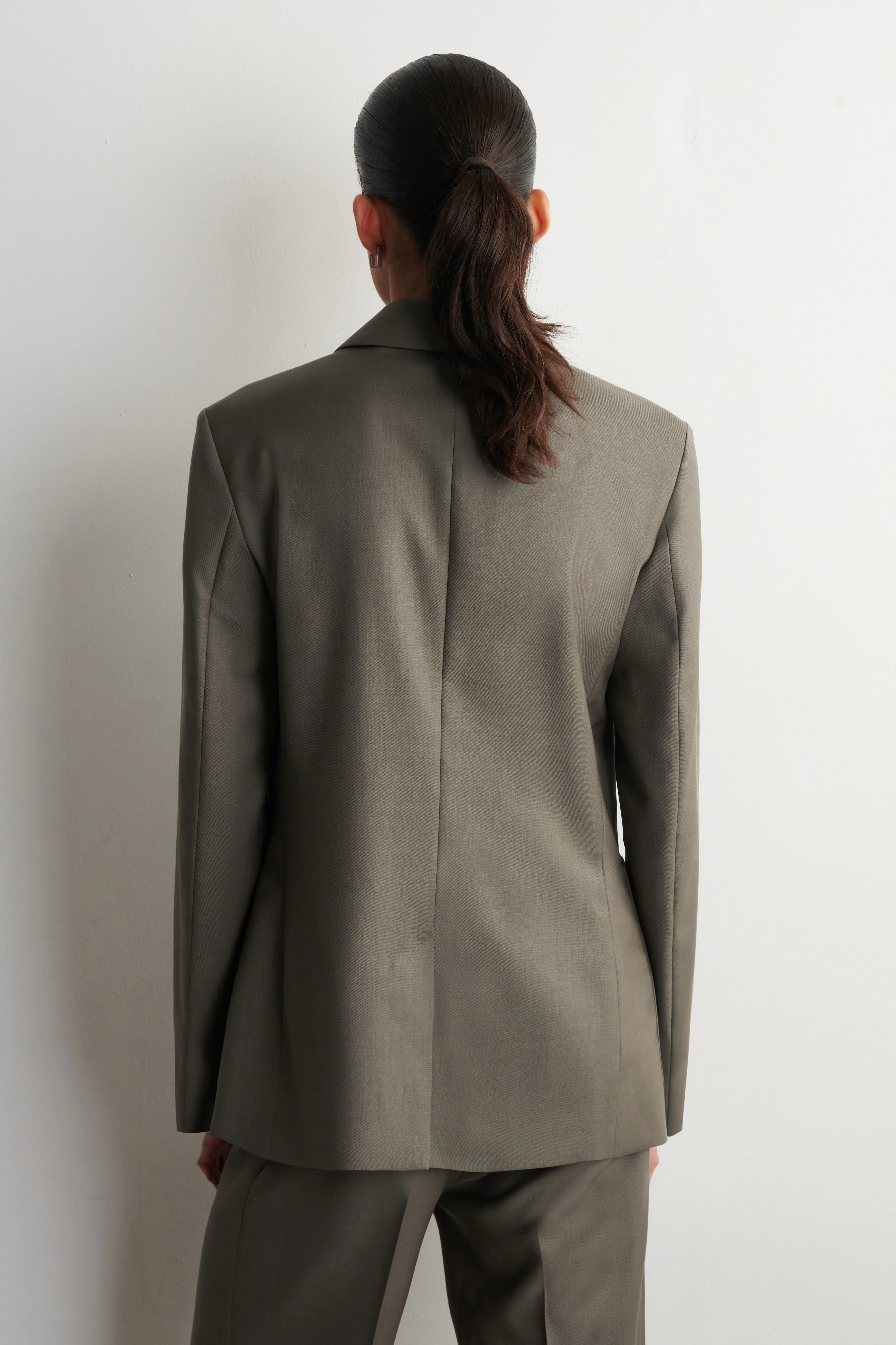 DOUBLE-BREASTED WOOL-TWILL BLAZER