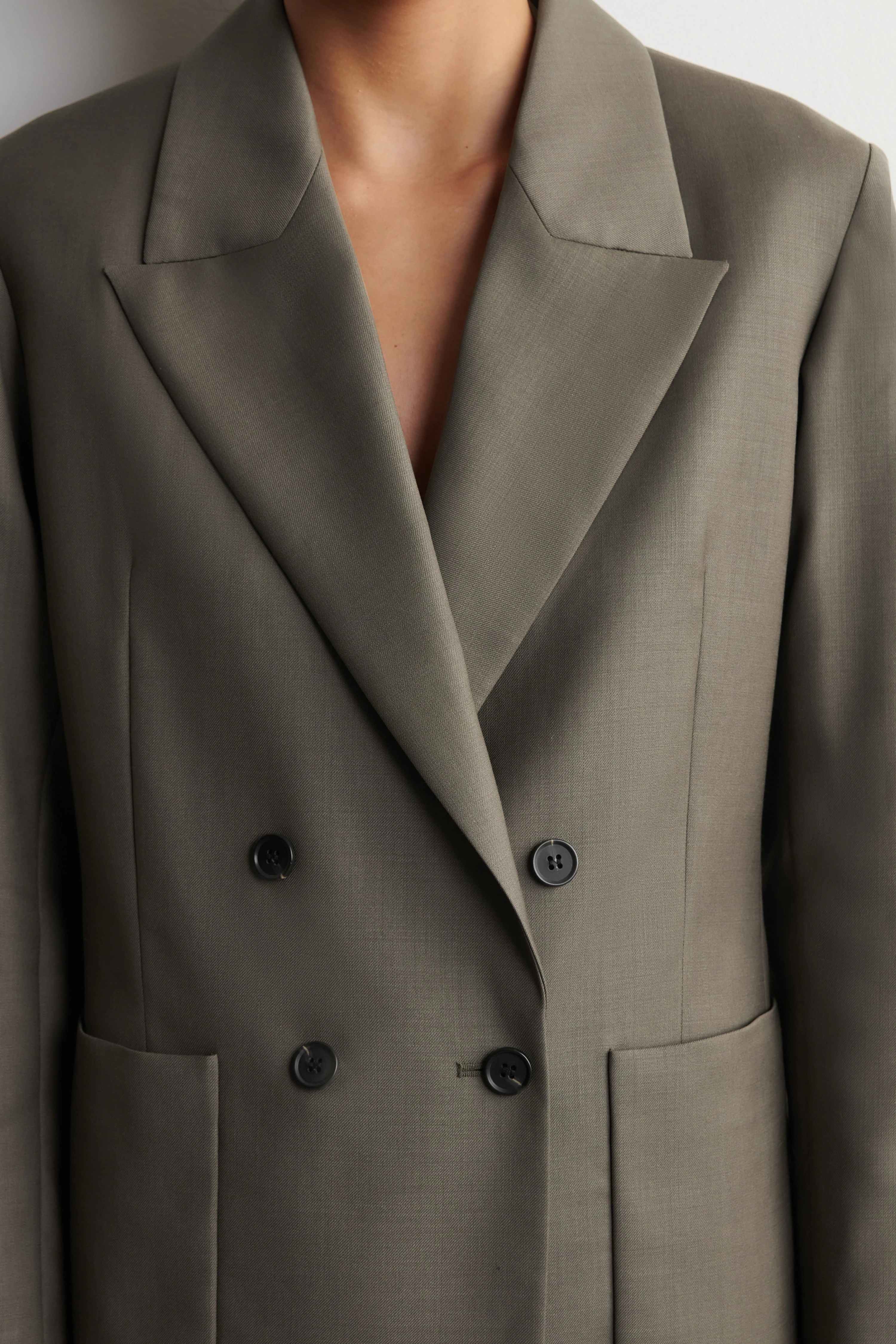 DOUBLE-BREASTED WOOL-TWILL BLAZER - 4